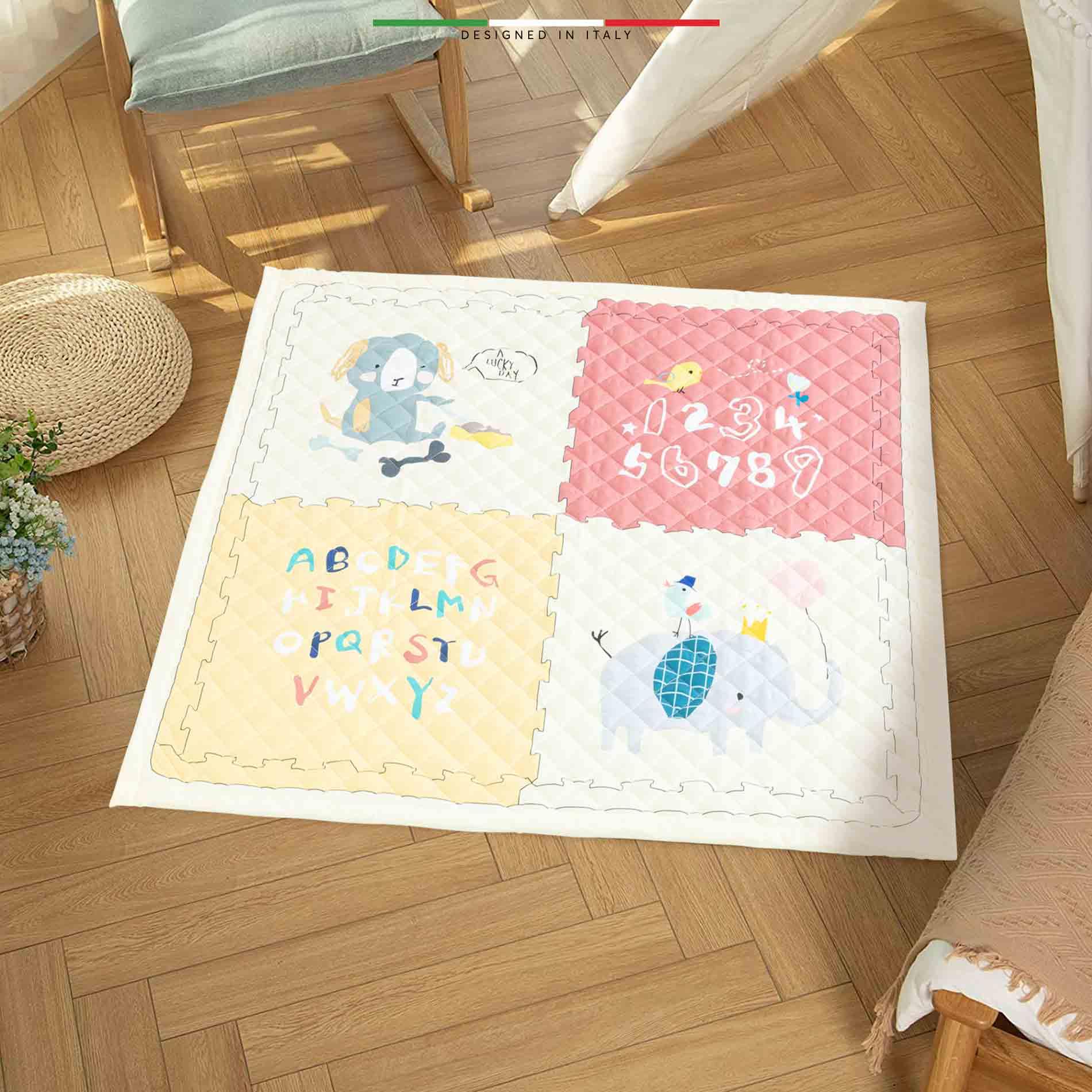 Elele Parma 2in1 Oyun Parkı Oyun Alanı ve Oyun Matı Halısı 125x125 cm Koyu Gri