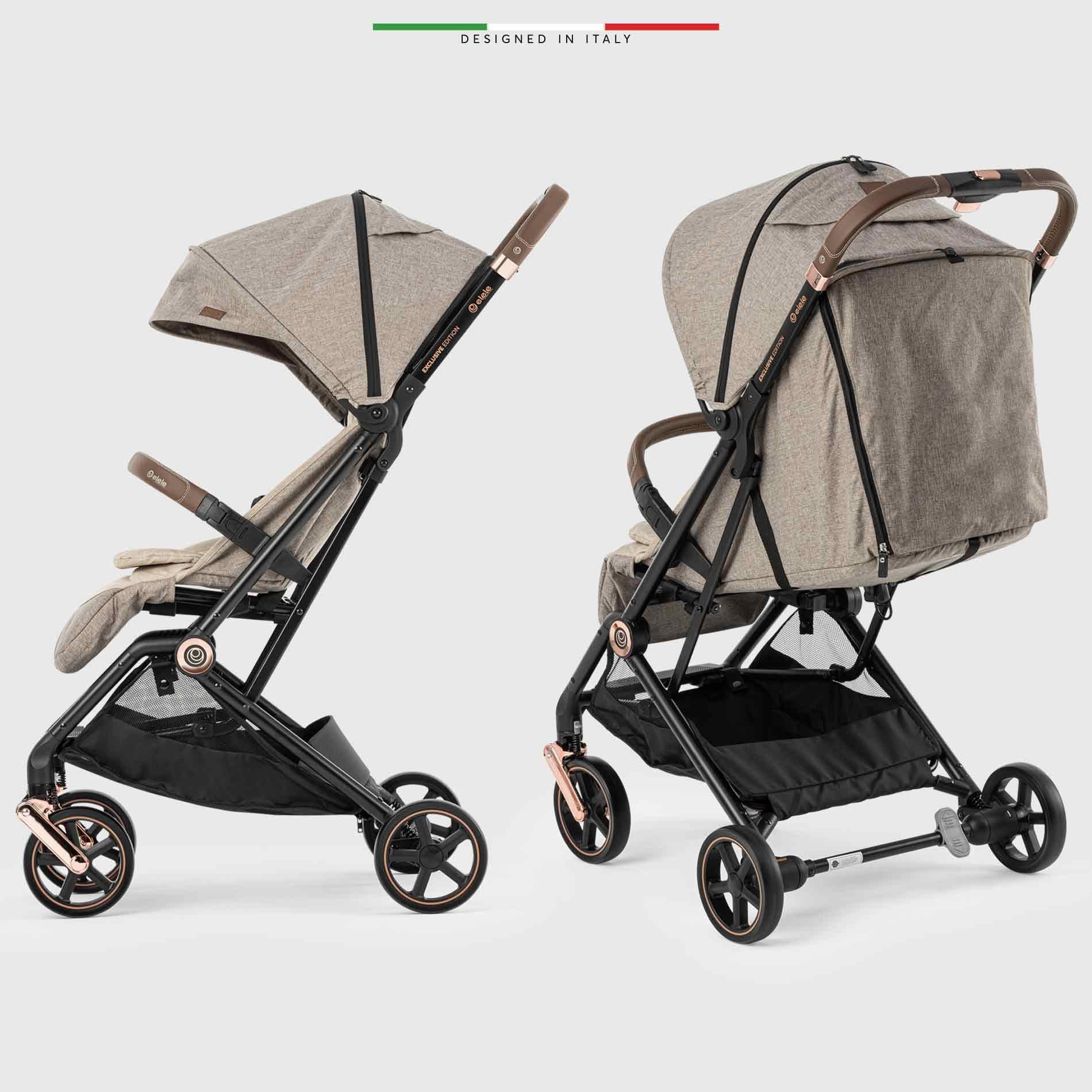 Elele Plane 2 Kabin Tipi Bebek Arabası Rose Kahverengi