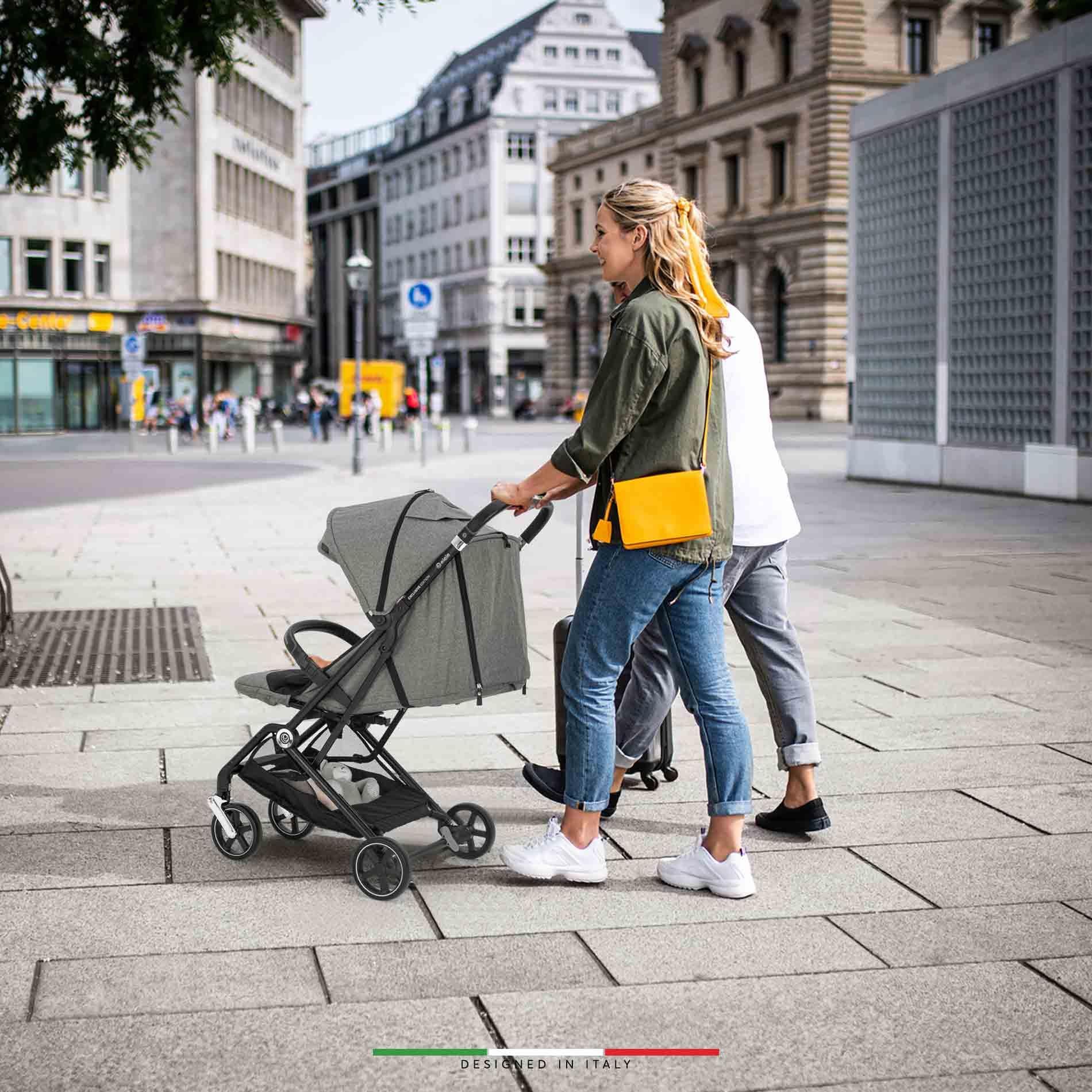Elele Plane 2 Kabin Tipi Travel Sistem Bebek Arabası Rose Gri-Siyah
