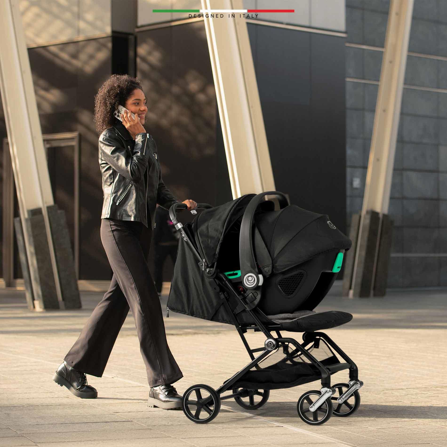 Elele Plane 2 Kabin Tipi Travel Sistem Bebek Arabası Rose Gri-Siyah