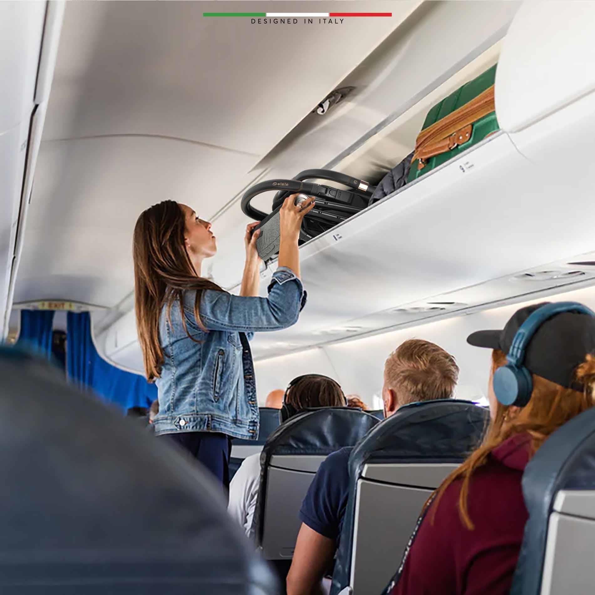 Elele Plane 2 Kabin Tipi Travel Sistem Bebek Arabası Rose Gri-Siyah