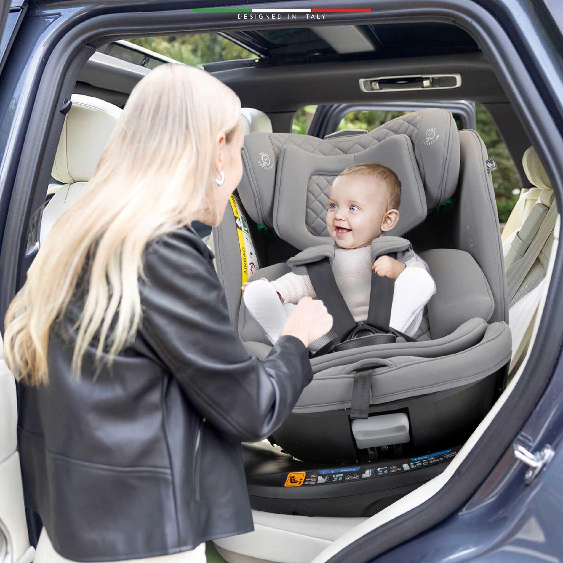 Elele RitornoFix 360° Dönen I-Size Oto Koltuğu İsoFix 40-150 CM 0-36 KG Siyah