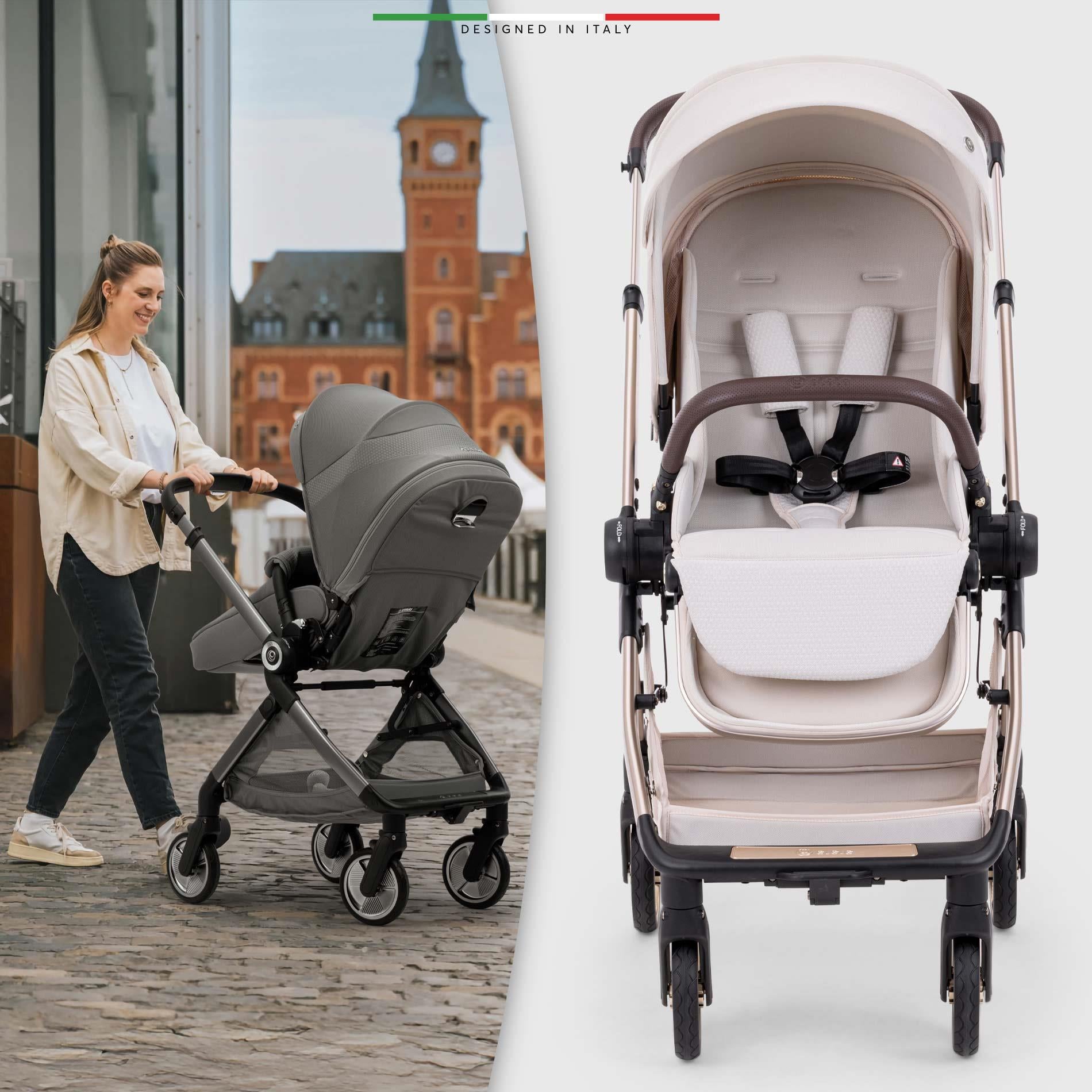 Elele Rotabile Premium Çift Yönlü Bebek Arabası Bej