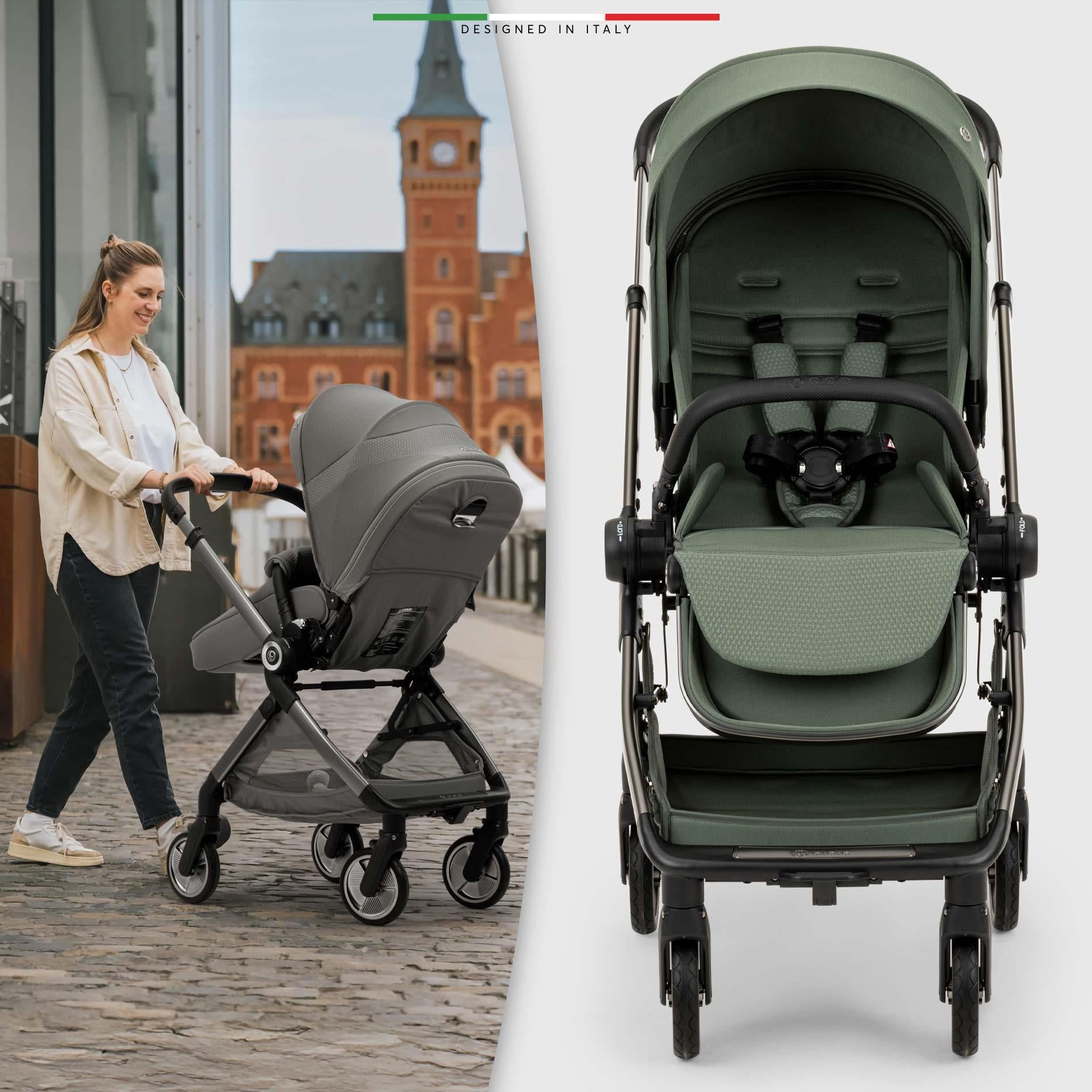 Elele Rotabile Premium Çift Yönlü Bebek Arabası Yeşil