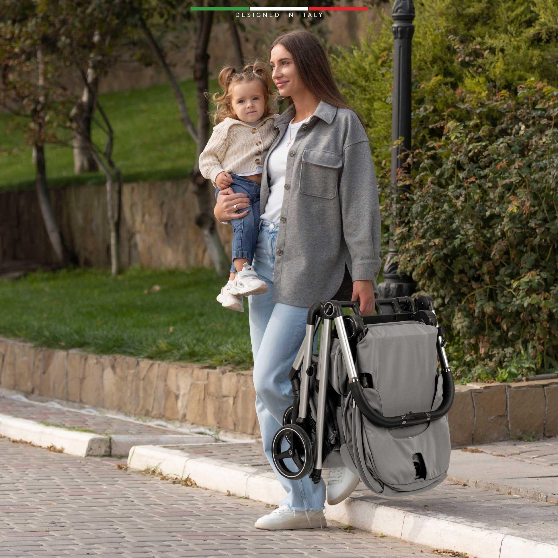 Elele Rotante 360° Dönebilen Çift Yönlü Kabin Tipi Travel Bebek Arabası Siyah