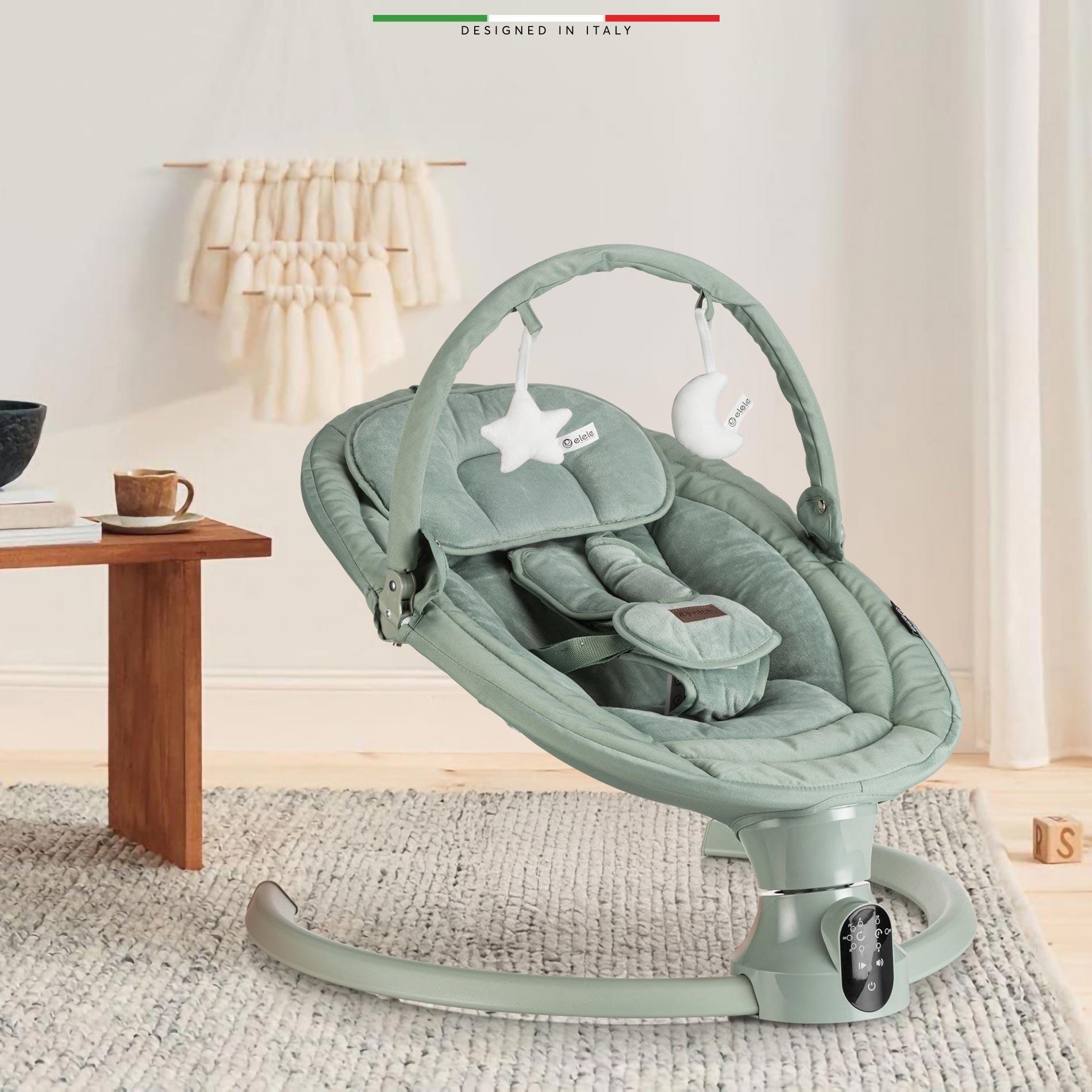 Elele Sette Elektrikli Otomatik Sallanan Ana Kucağı Yeşil