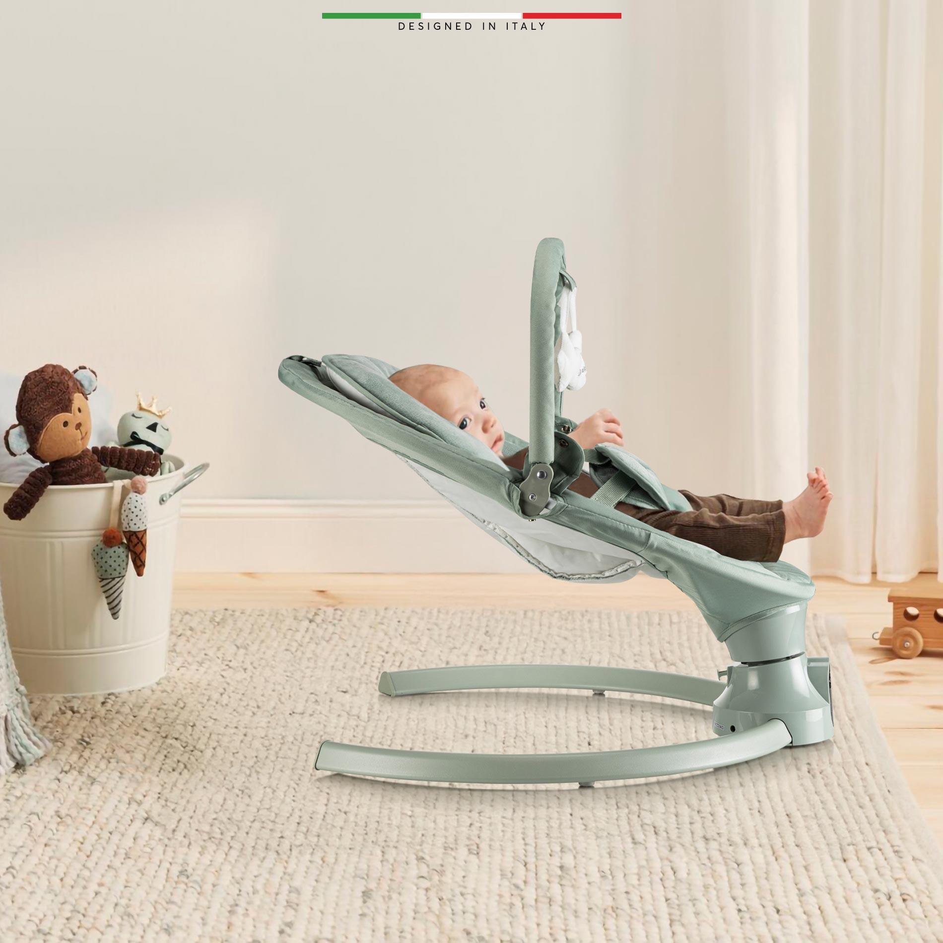 Elele Sette Elektrikli Otomatik Sallanan Ana Kucağı Yeşil