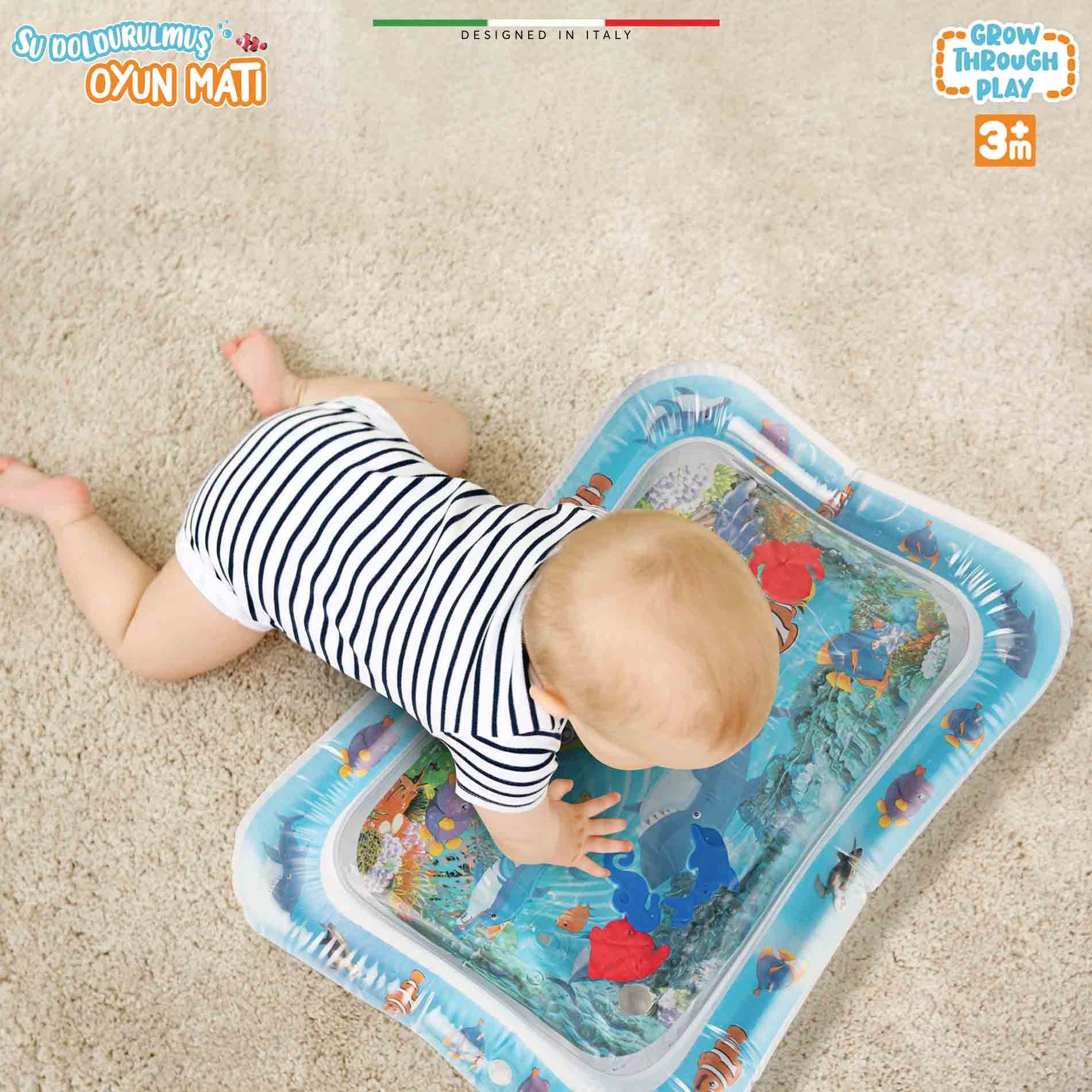 Elele Şişirilebilen Su Aktivite ve Oyun Matı Mavi