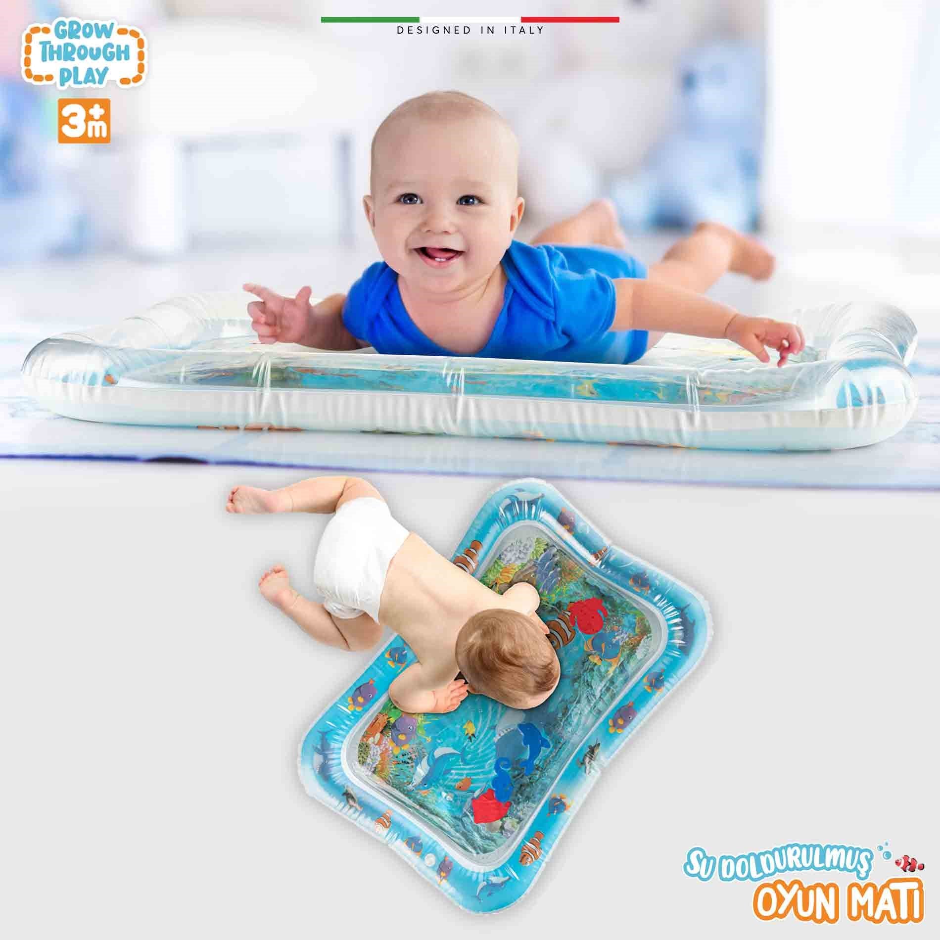 Elele Şişirilebilen Su Aktivite ve Oyun Matı Mavi