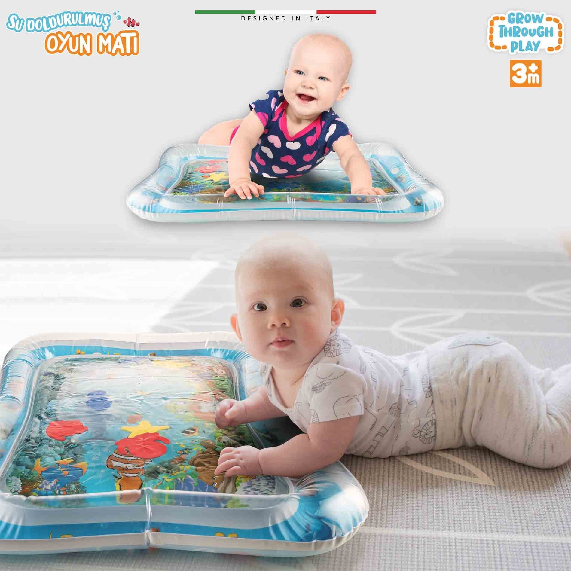 Elele Şişirilebilen Su Aktivite ve Oyun Matı Mavi