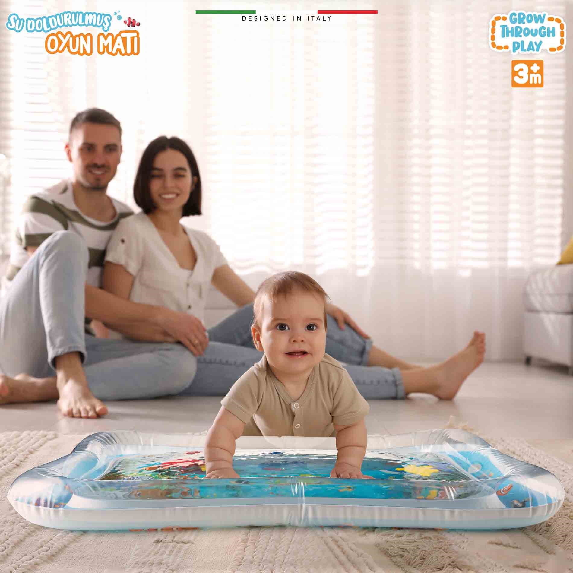 Elele Şişirilebilen Su Aktivite ve Oyun Matı Mavi