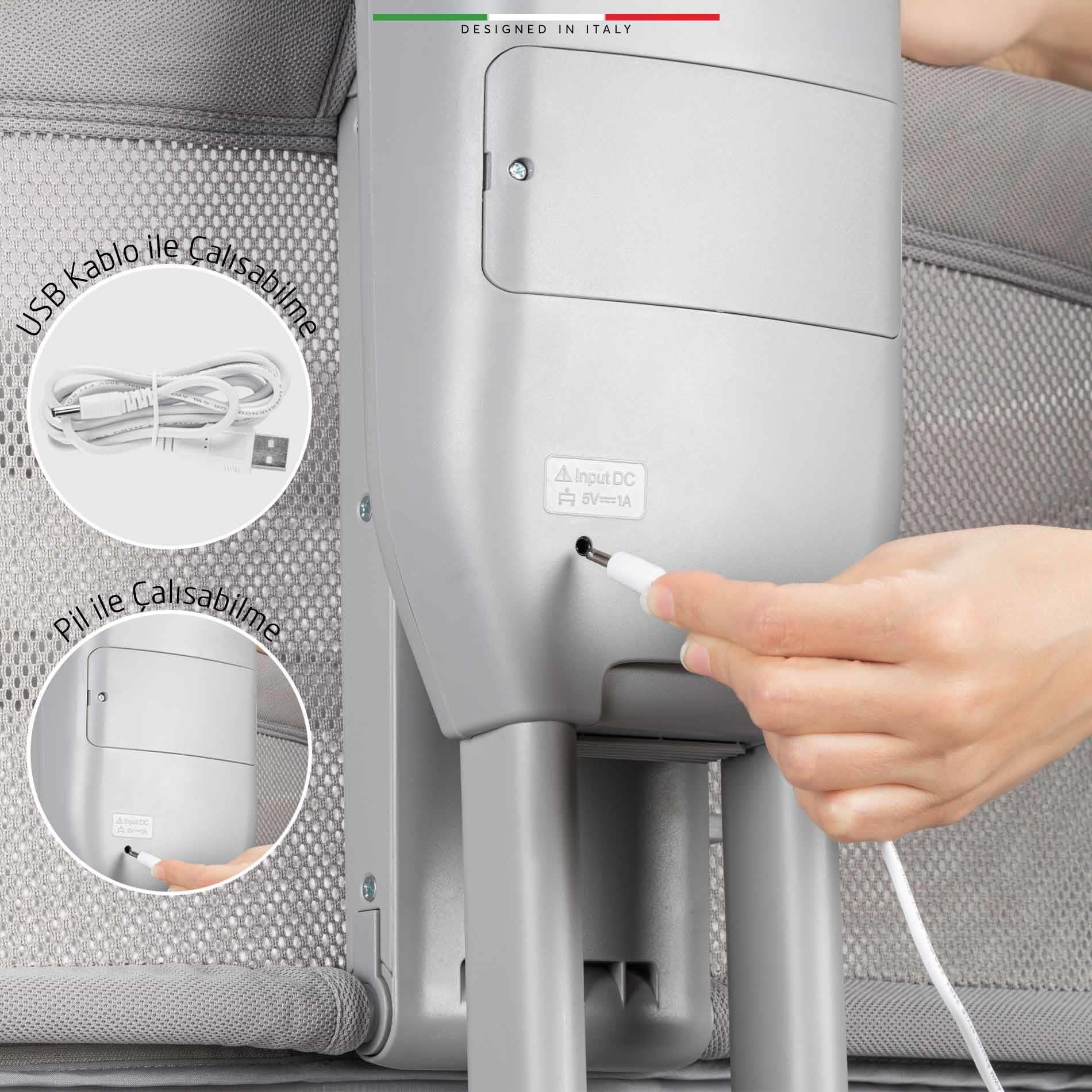 Elele Sonno 3in1 Elektrikli Otomatik Sallanan Anne Yanı Beşik Park Yatak Kademeli Bej