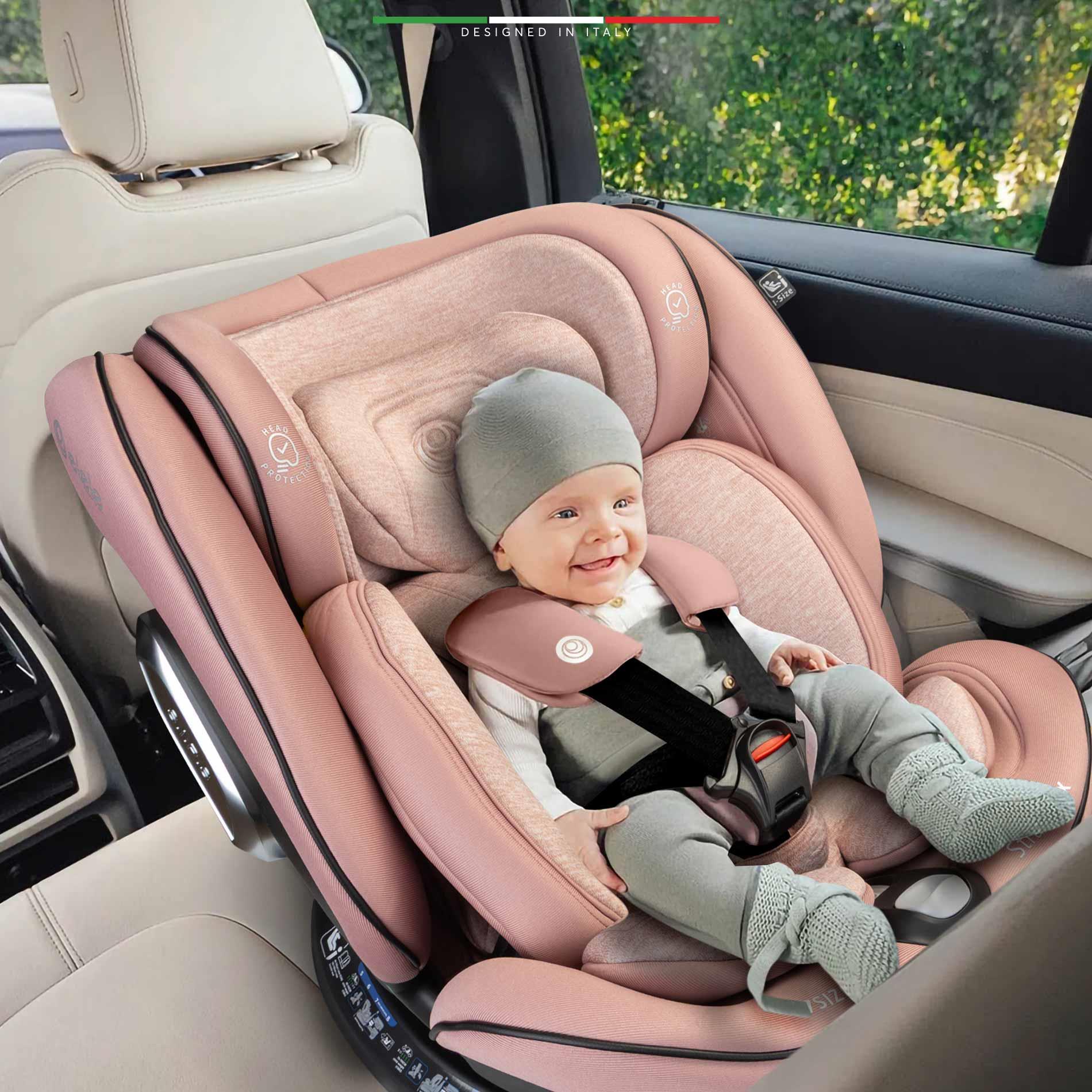 Elele StradaFix 360° Dönen I-Size Oto Koltuğu İsoFix 40-150 CM 0-36 KG Gri