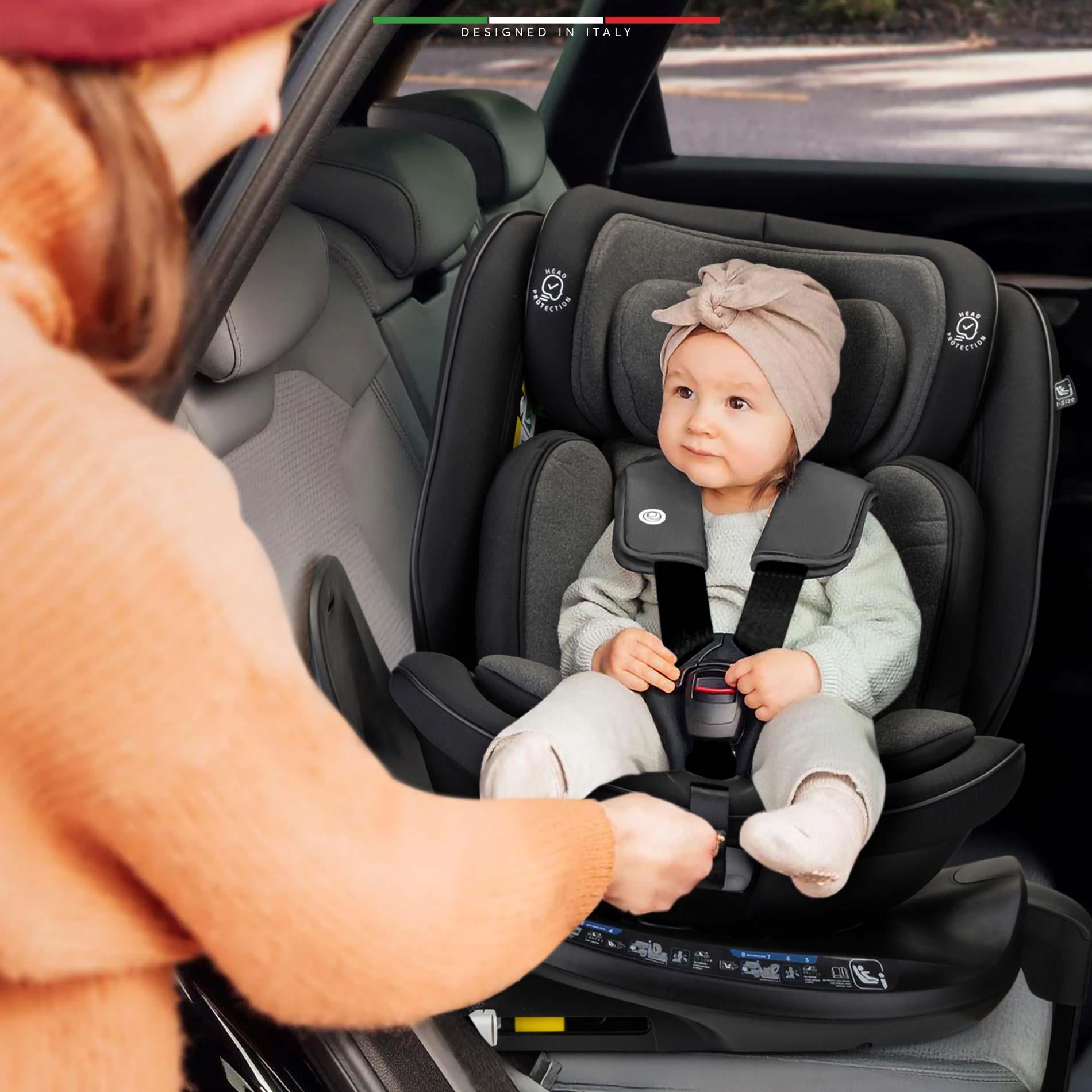 Elele StradaFix 360° Dönen I-Size Oto Koltuğu İsoFix 40-150 CM 0-36 KG Bej