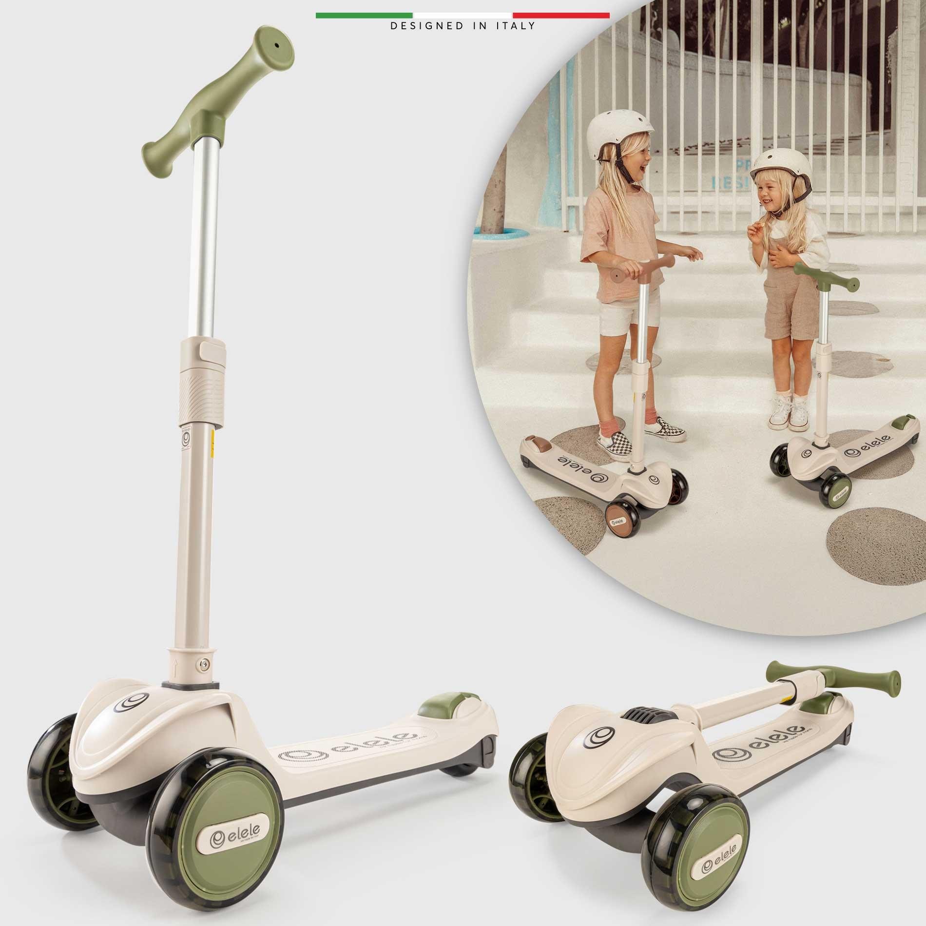 Elele Velocita 3 Tekerlekli Çocuk Scooter Işıklı Yeşil