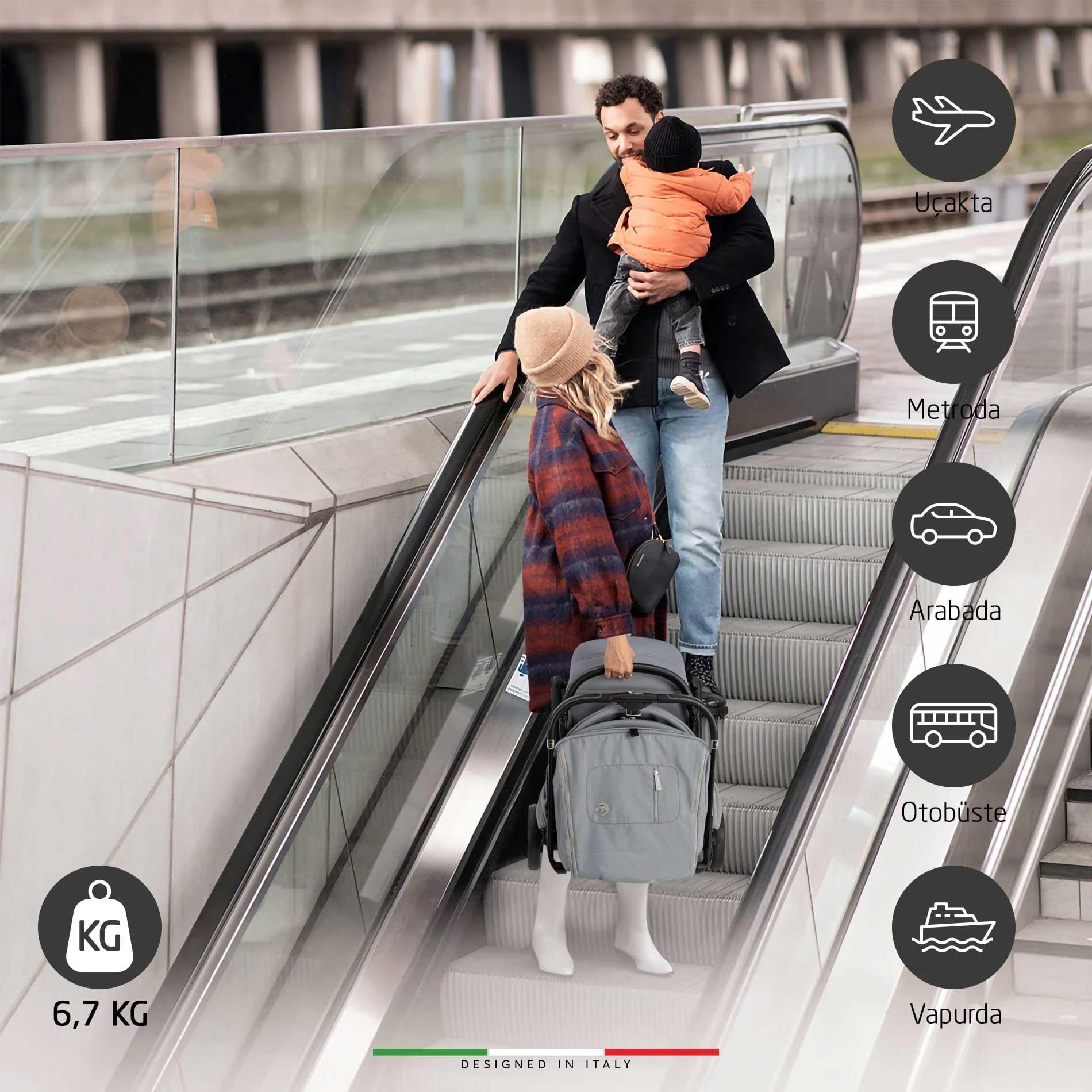 Elele Vita Premium Kabin Tipi Travel Sistem Bebek Arabası Silver Gri