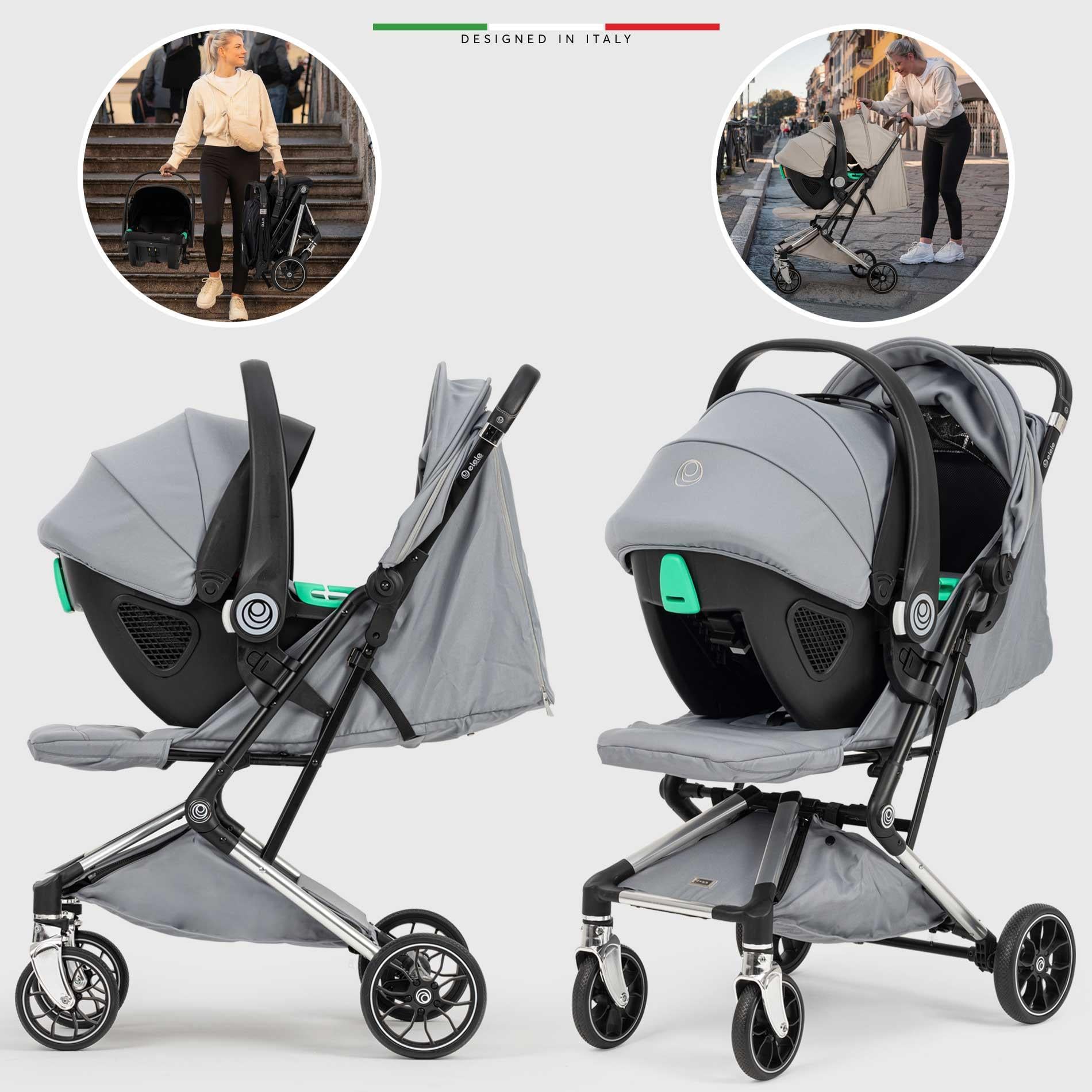 Elele Vita Premium Kabin Tipi Travel Sistem Bebek Arabası Silver Gri