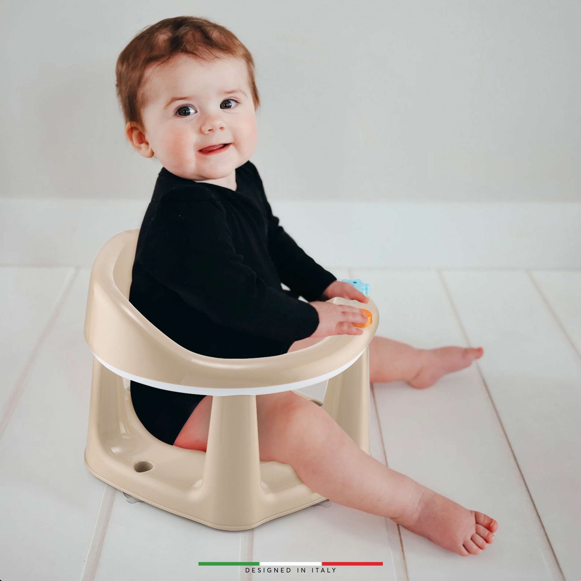 EleleLife 2in1 Vakum Bebek Banyo Oturağı ve Mama Oturağı Krem