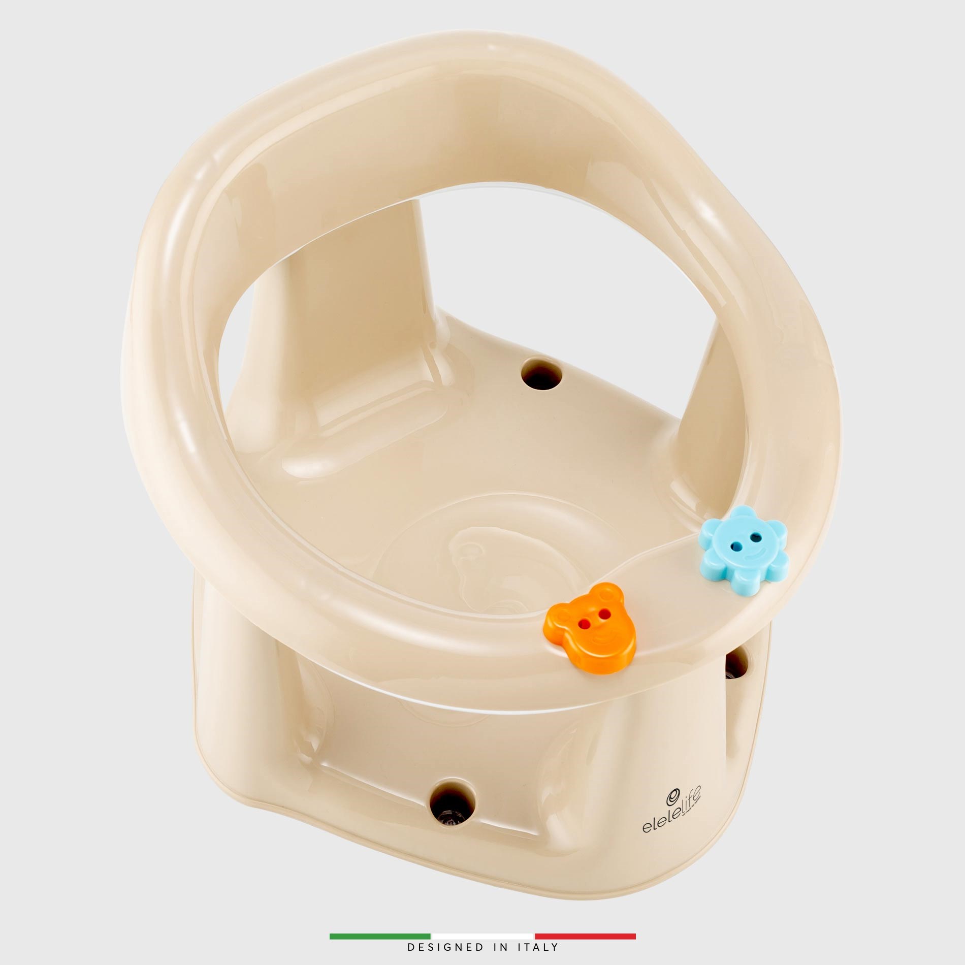 EleleLife 2in1 Vakum Bebek Banyo Oturağı ve Mama Oturağı Krem