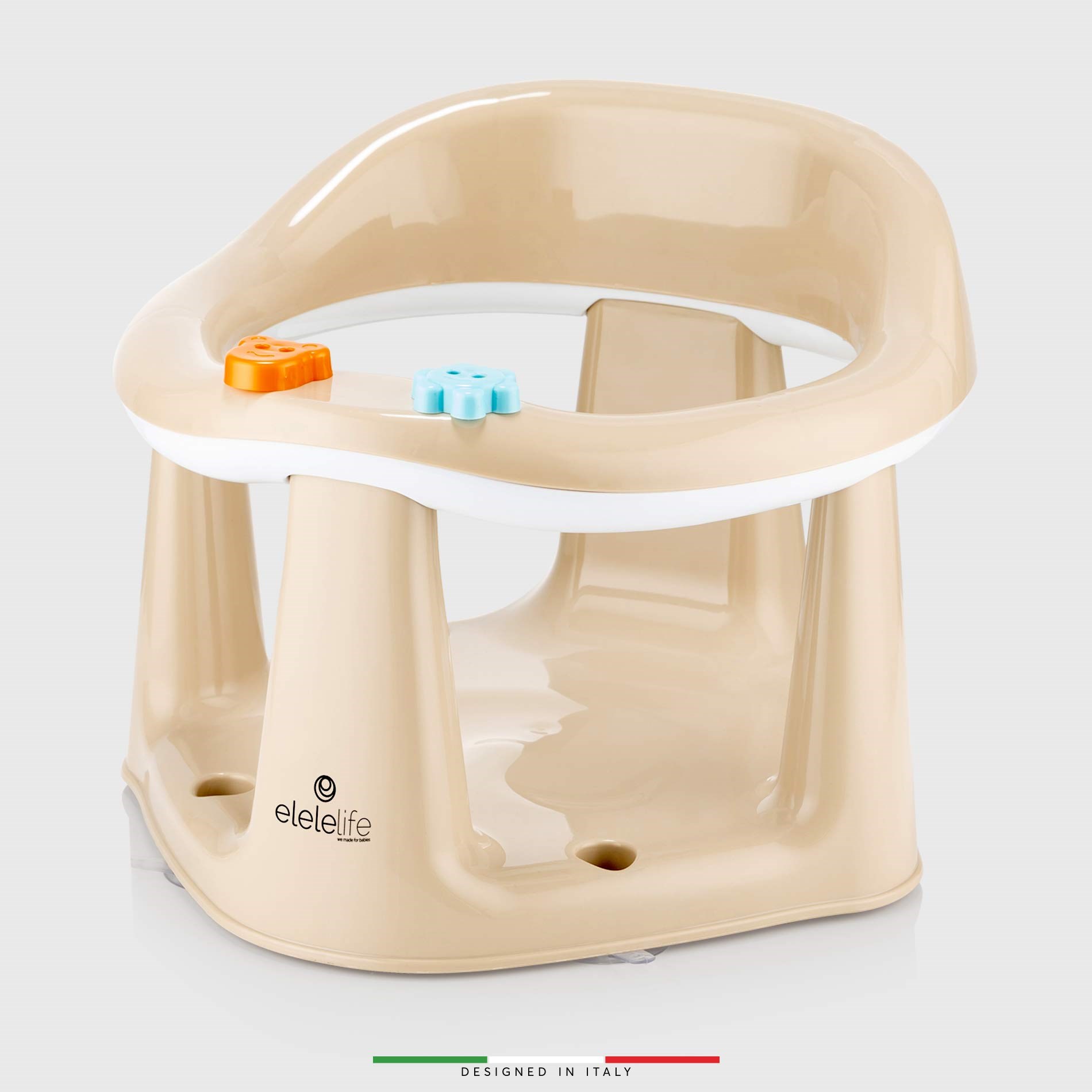 EleleLife 2in1 Vakum Bebek Banyo Oturağı ve Mama Oturağı Krem