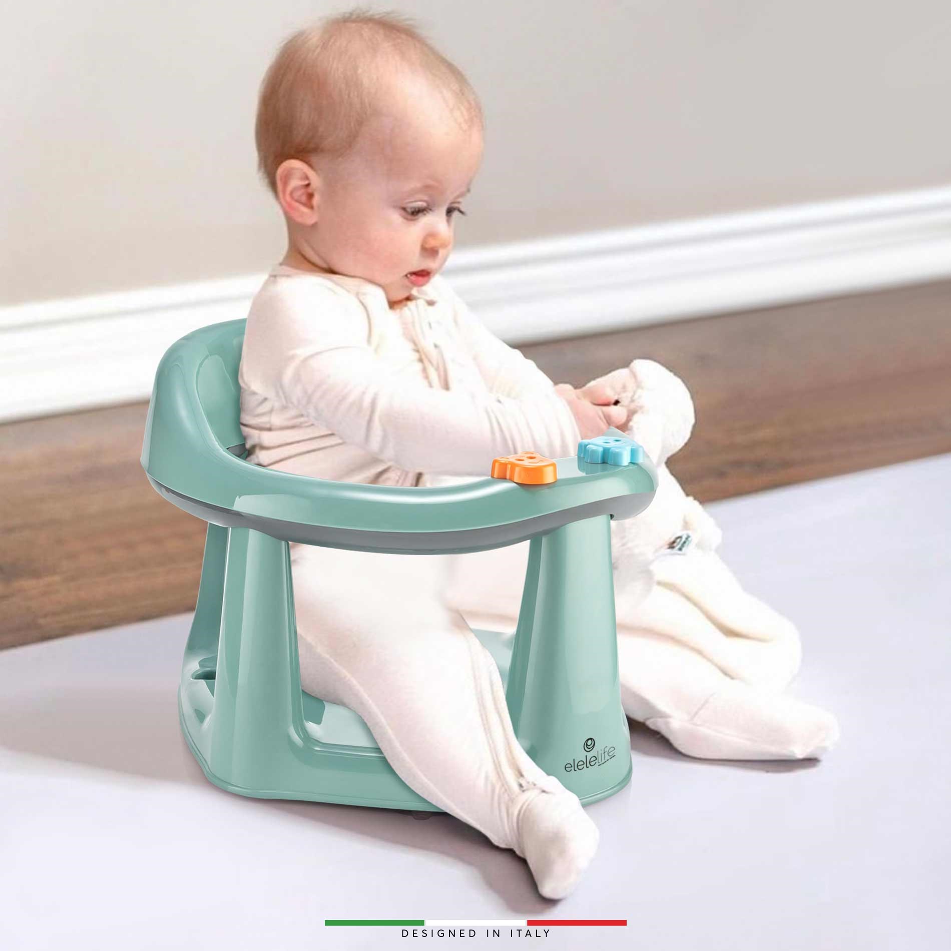 EleleLife 2in1 Vakum Bebek Banyo Oturağı ve Mama Oturağı Krem