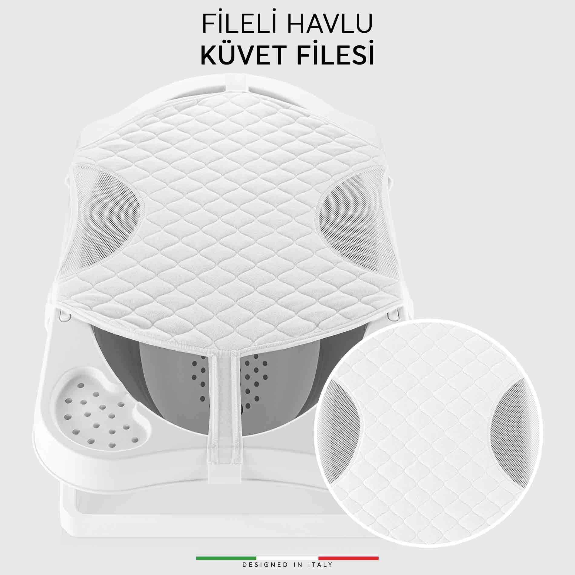 EleleLife 5 Parça Giderli Katlanabilir Bebek Banyo Küvet Seti Pudra