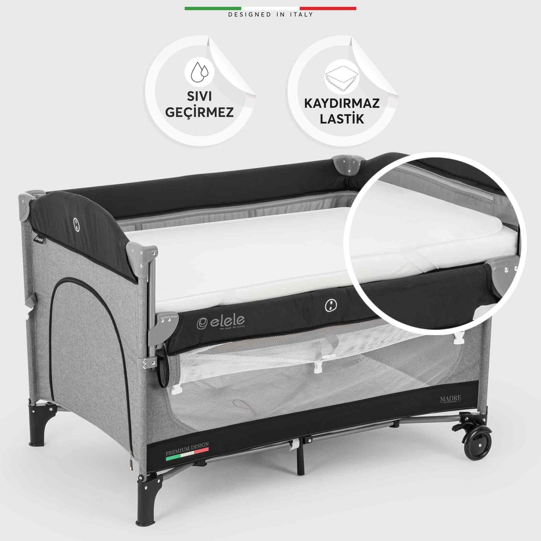 EleleLife 60*120 Sıvı Geçirmez Lastikli Bebek Yatak Koruyucu Alez