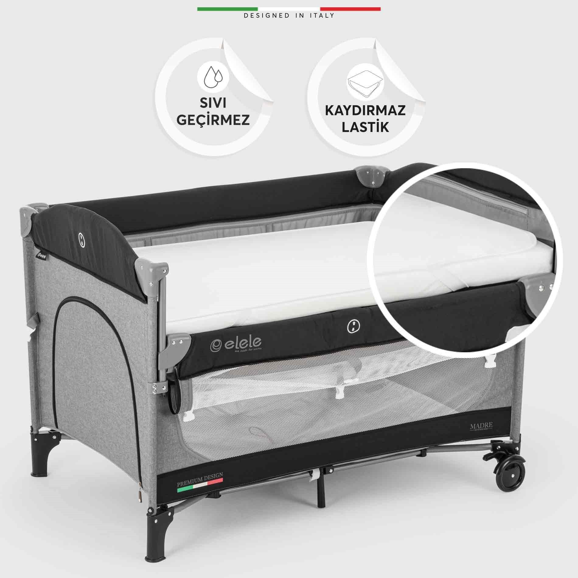 EleleLife 70*110 Sıvı Geçirmez Lastikli Bebek Yatak Koruyucu Alez