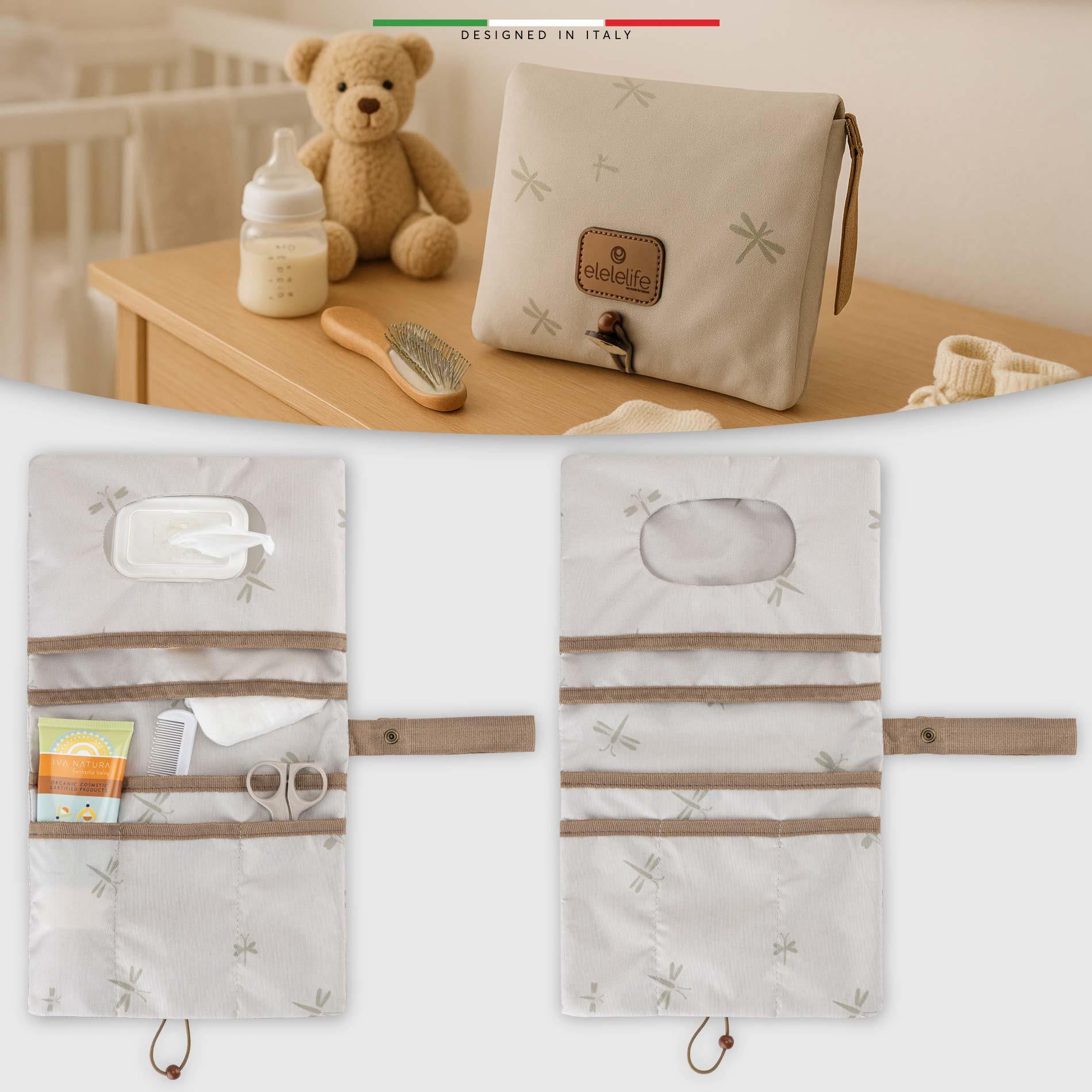 EleleLife Bebek Bakım Organizer Çantası Natura Bej