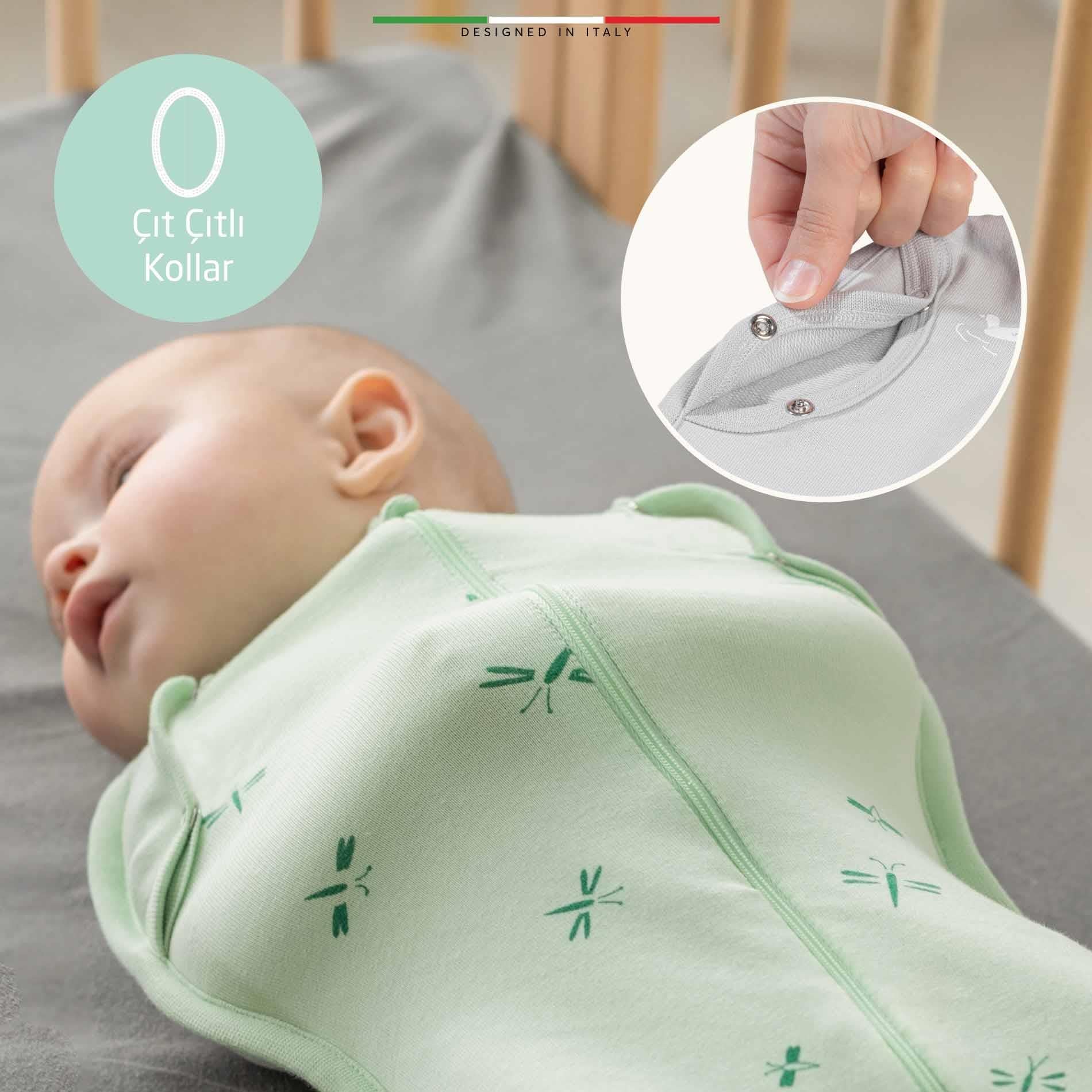 EleleLife Bebek Kundak Uyku Tulumu 1 Tog Gri Pato