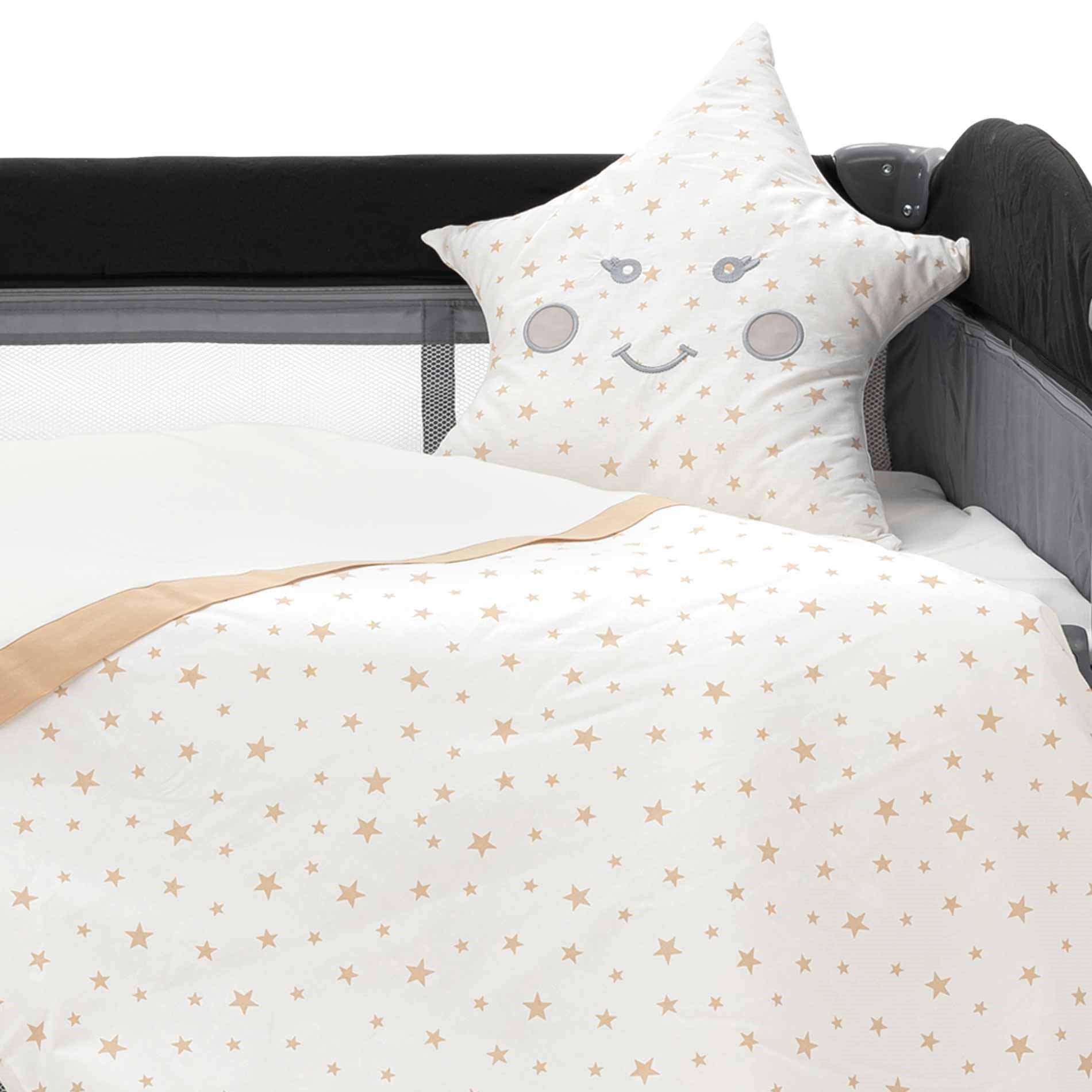 EleleLife Bonita 6 Parça Park Yatak Bebek Uyku Seti Krem