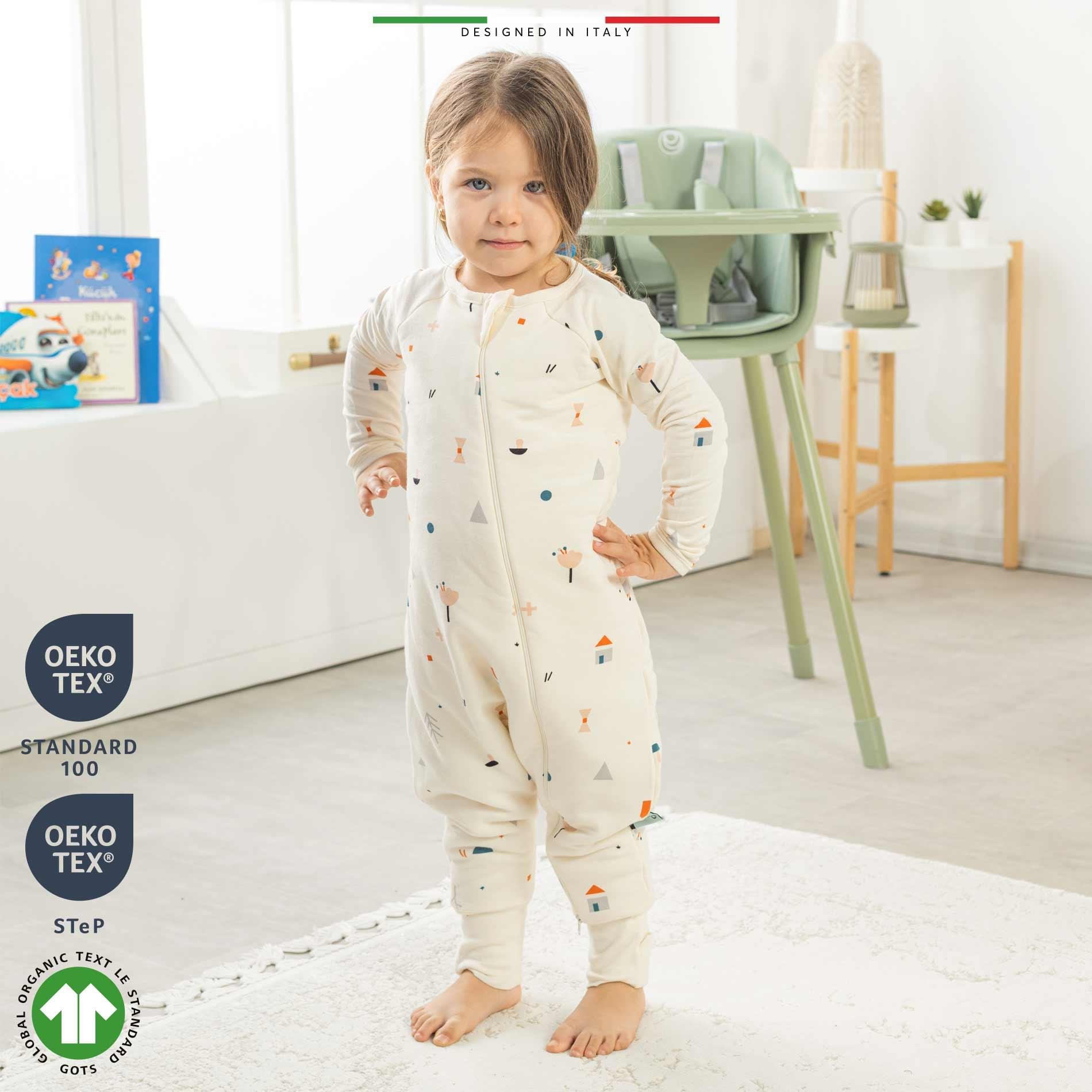 EleleLife Dolgulu Çoçuk/Bebek Uyku Tulumu 2.7 Tog Krem Mono