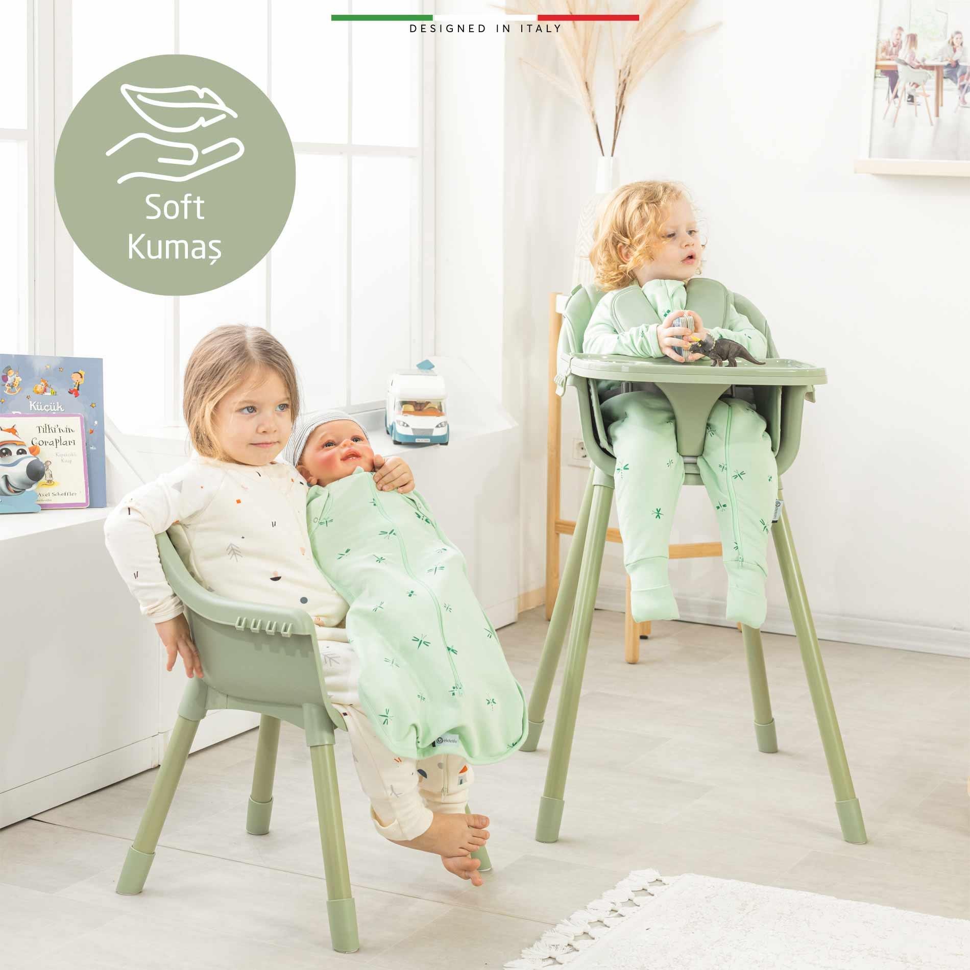 EleleLife Dolgulu Çoçuk/Bebek Uyku Tulumu 2.7 Tog Gri Pato