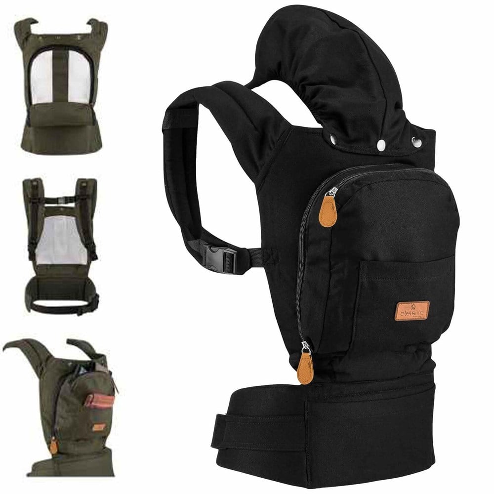 EleleLife ErgoAir Ergonomik Kanguru Siyah