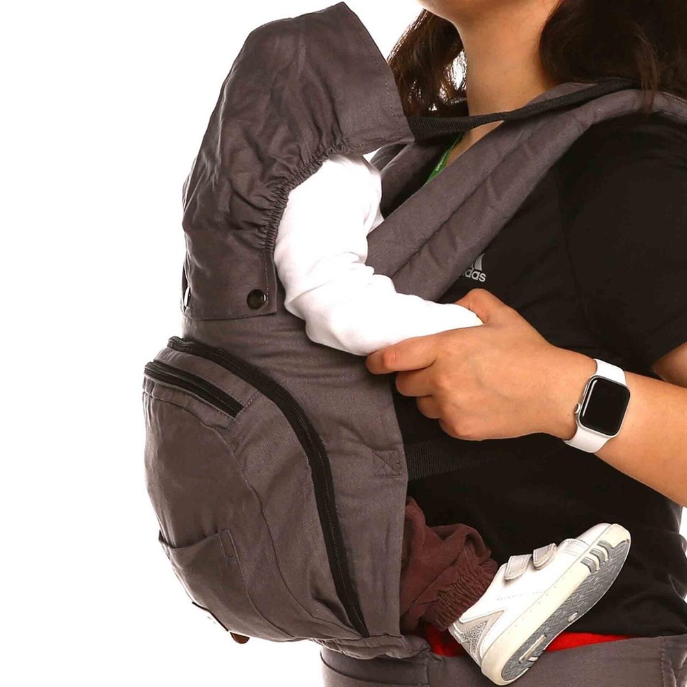 EleleLife ErgoAir Ergonomik Kanguru Siyah-Gri