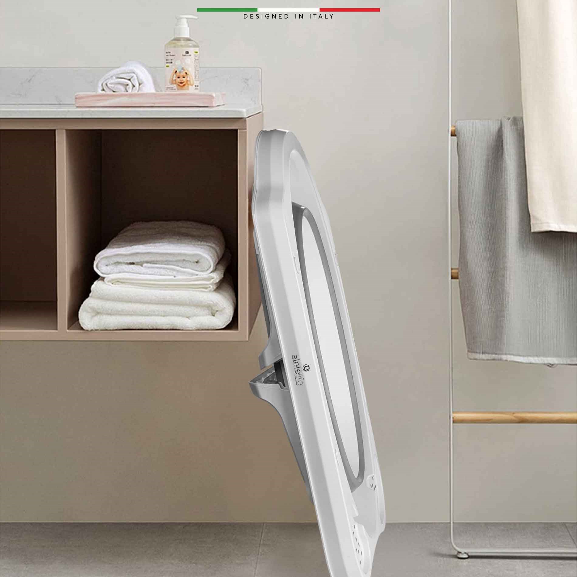 EleleLife Giderli Katlanabilir Bebek Banyo Küveti Pudra