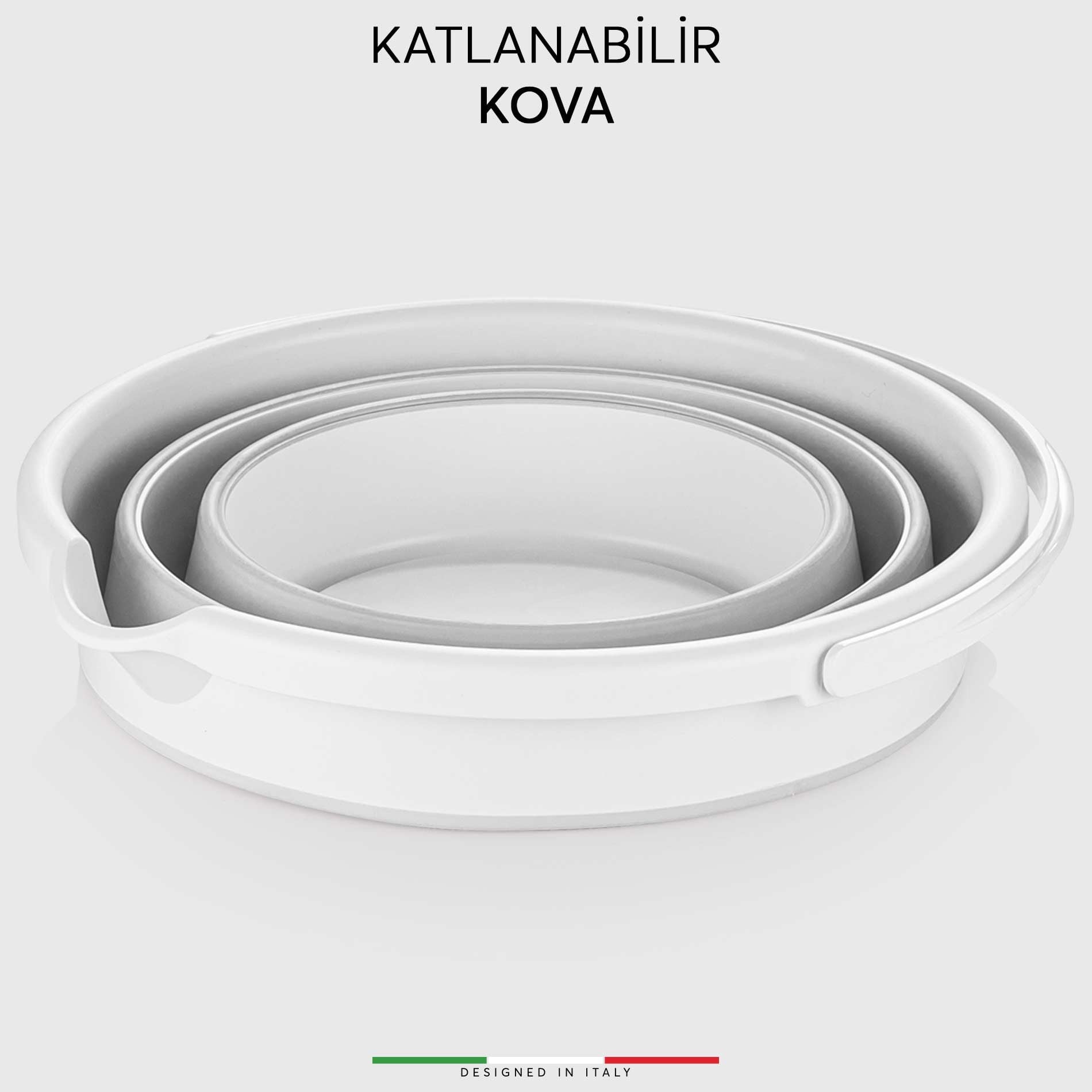 EleleLife Katlanabilir Bebek Banyo Kovası Gri