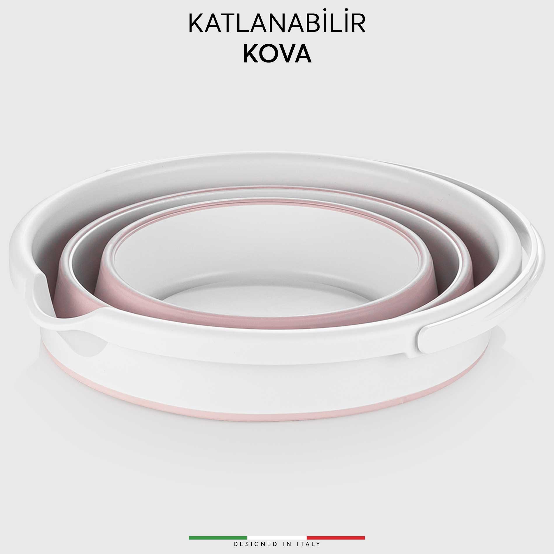EleleLife Katlanabilir Bebek Banyo Kovası Pudra