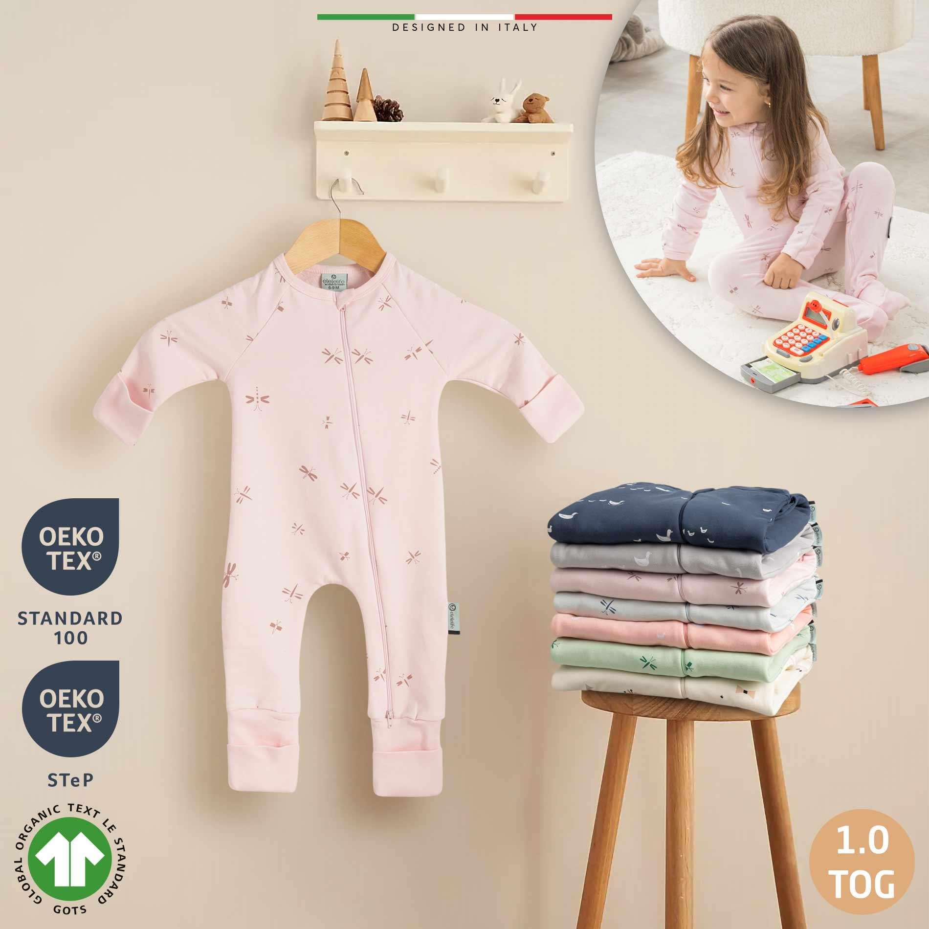 EleleLife Mevsimlik Çoçuk/Bebek Uyku Tulumu 1 Tog Pembe Sanno