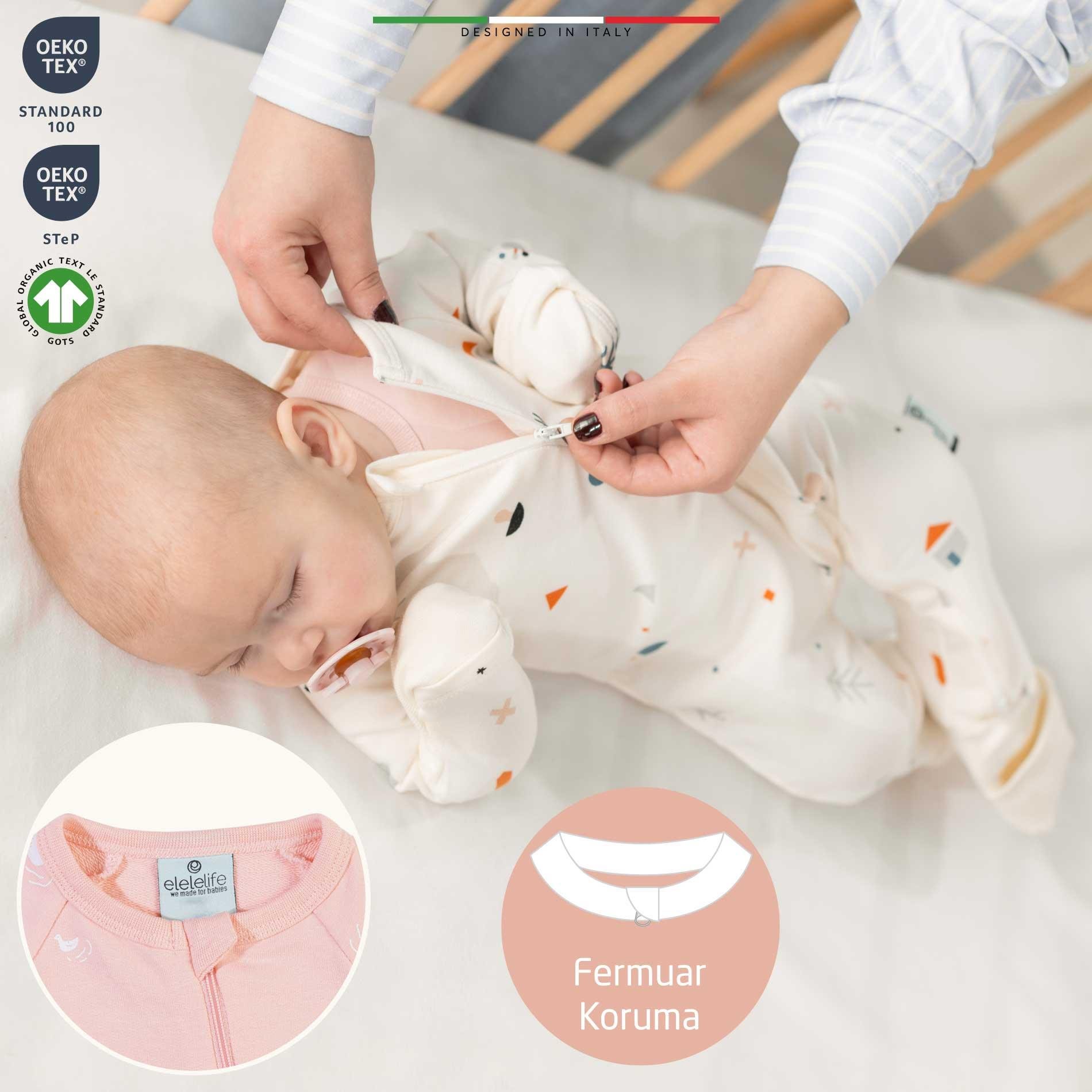 EleleLife Mevsimlik Çoçuk/Bebek Uyku Tulumu 1 Tog Mavi Sanno