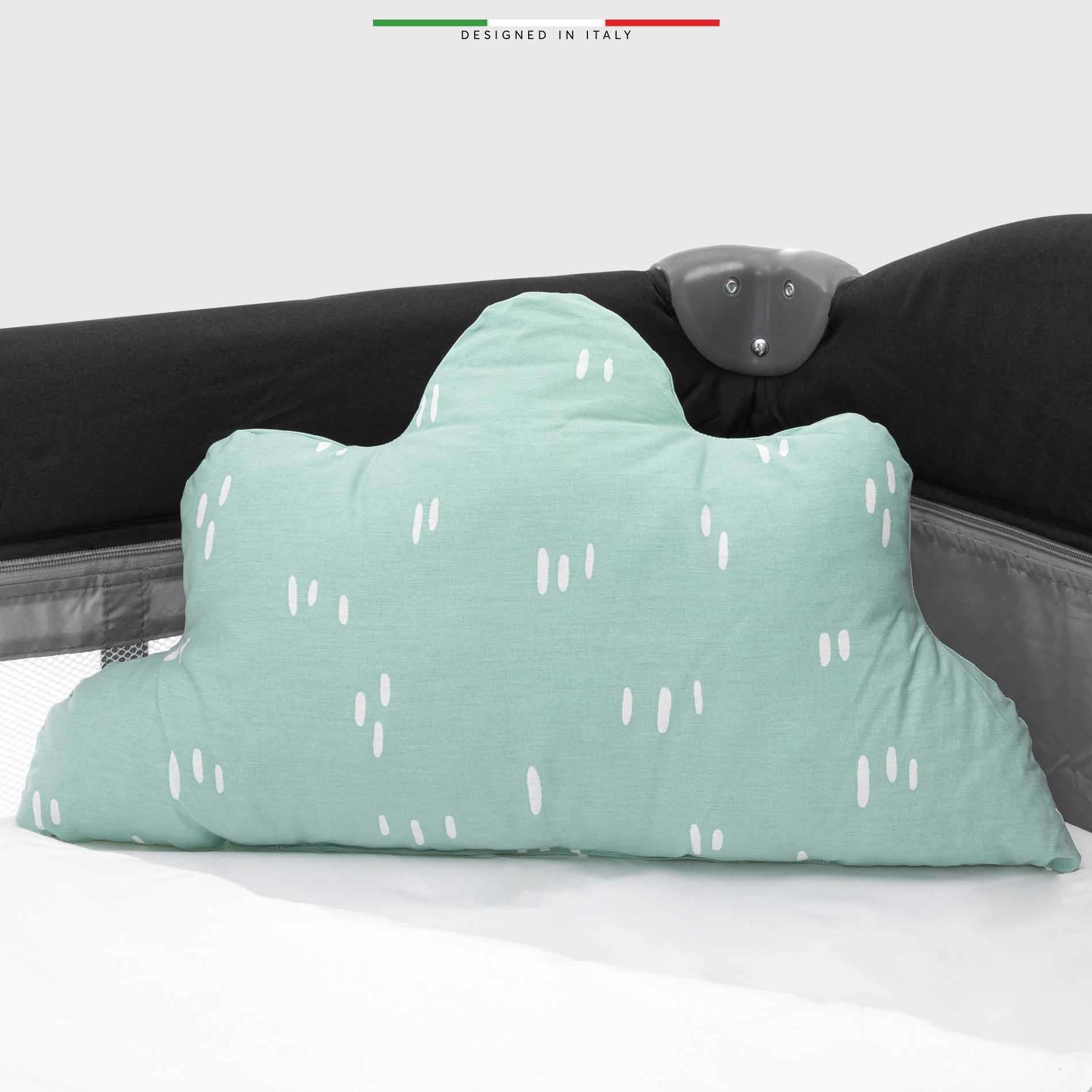 EleleLife Rain 6 Parça Oyun Parkı Park Yatak Bebek Uyku Seti Mint