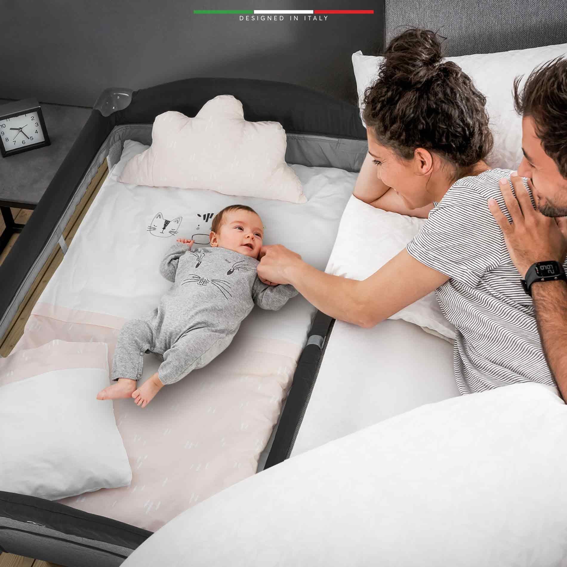 EleleLife Rain 6 Parça Oyun Parkı Park Yatak Bebek Uyku Seti Pudra