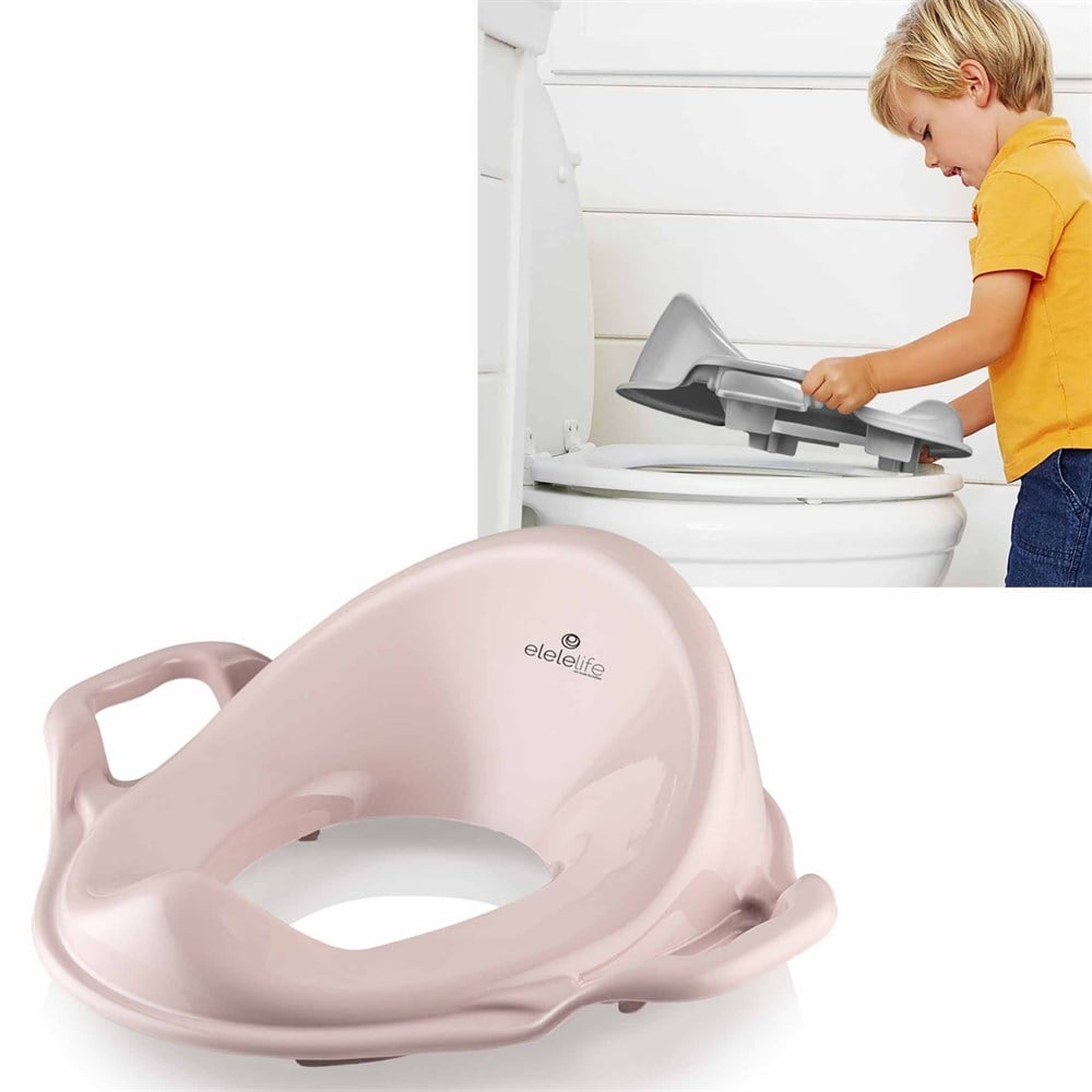 EleleLife Taşınabilir Portatif Bebek ve Çocuk Klozet Adaptörü Pudra