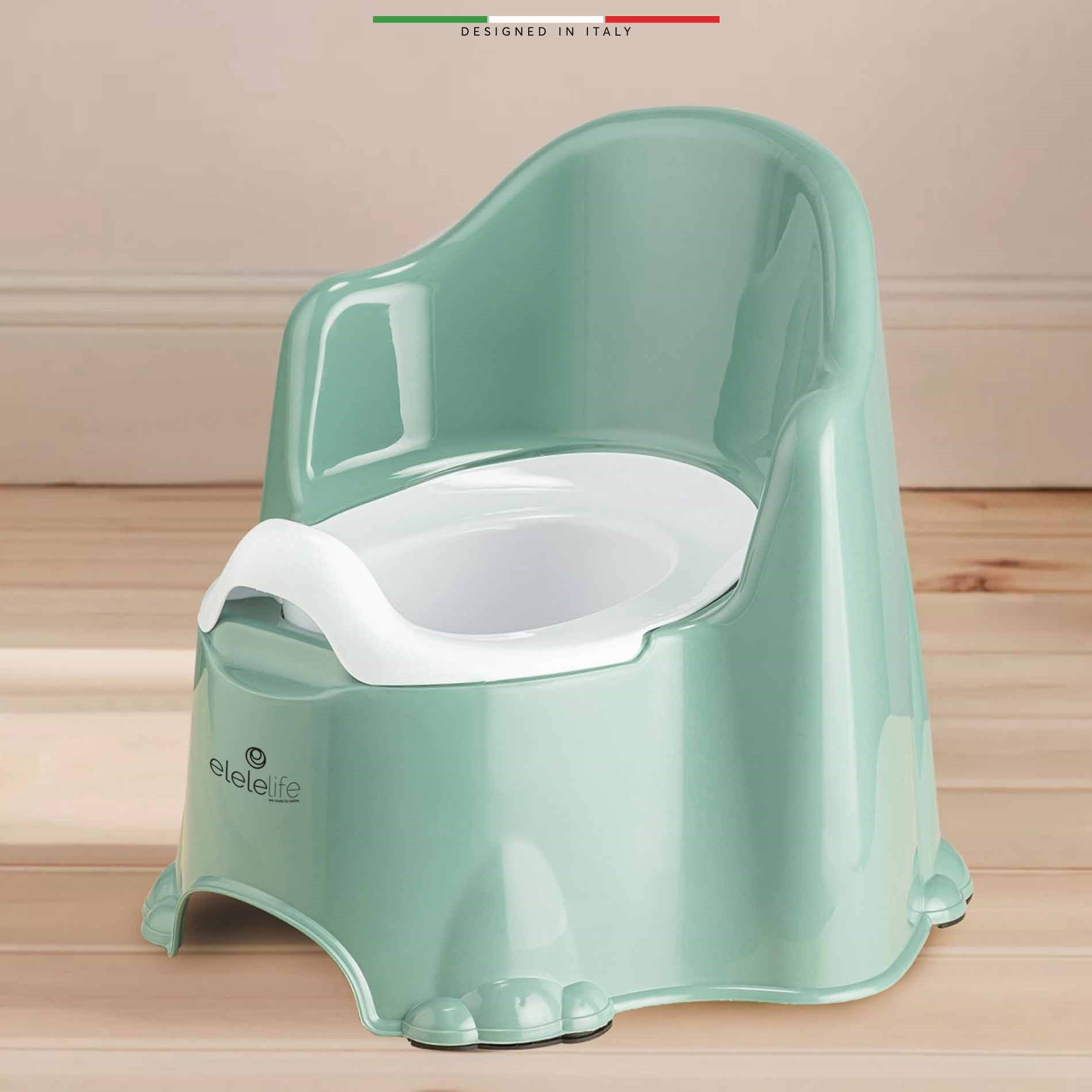 EleleLife Tuvalet Eğitimi için Taşınabilir Bebek Lazımlık Yeşil
