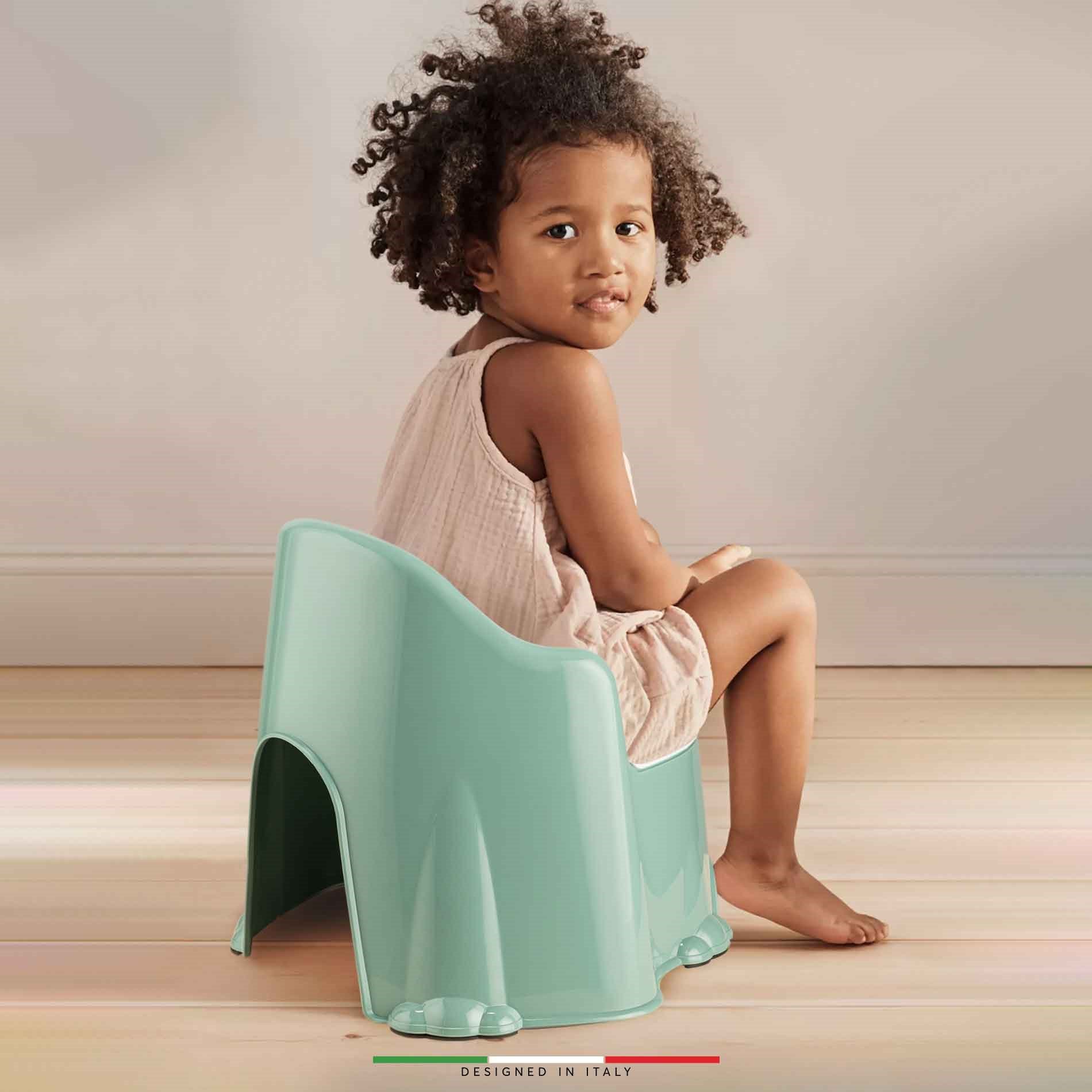 EleleLife Tuvalet Eğitimi için Taşınabilir Bebek Lazımlık Yeşil