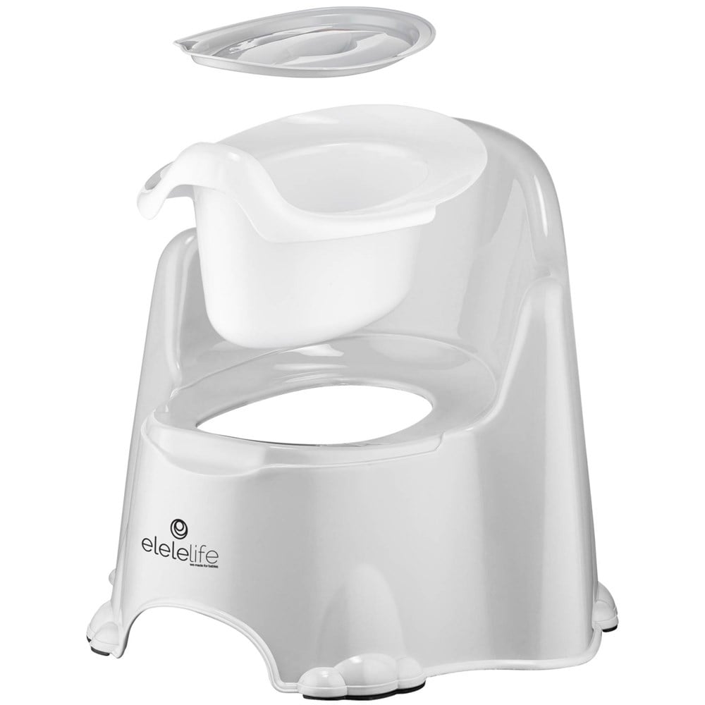 EleleLife Tuvalet Eğitimi için Taşınabilir Bebek Lazımlık Gri