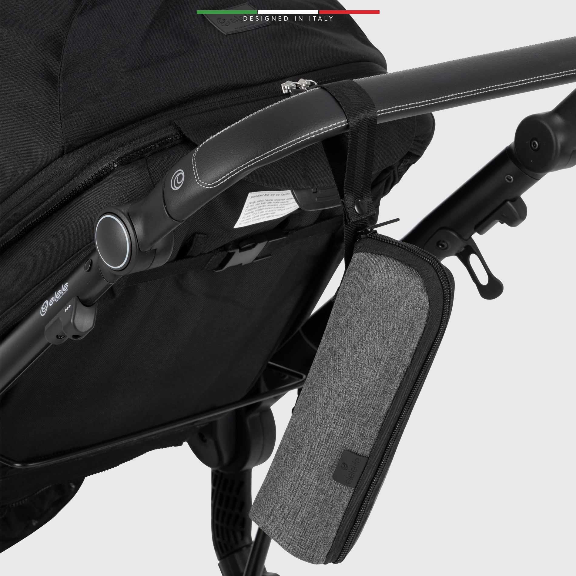 EleleLife Venice 3in1 Anne Bebek Bakım Çantası Siyah-Gri