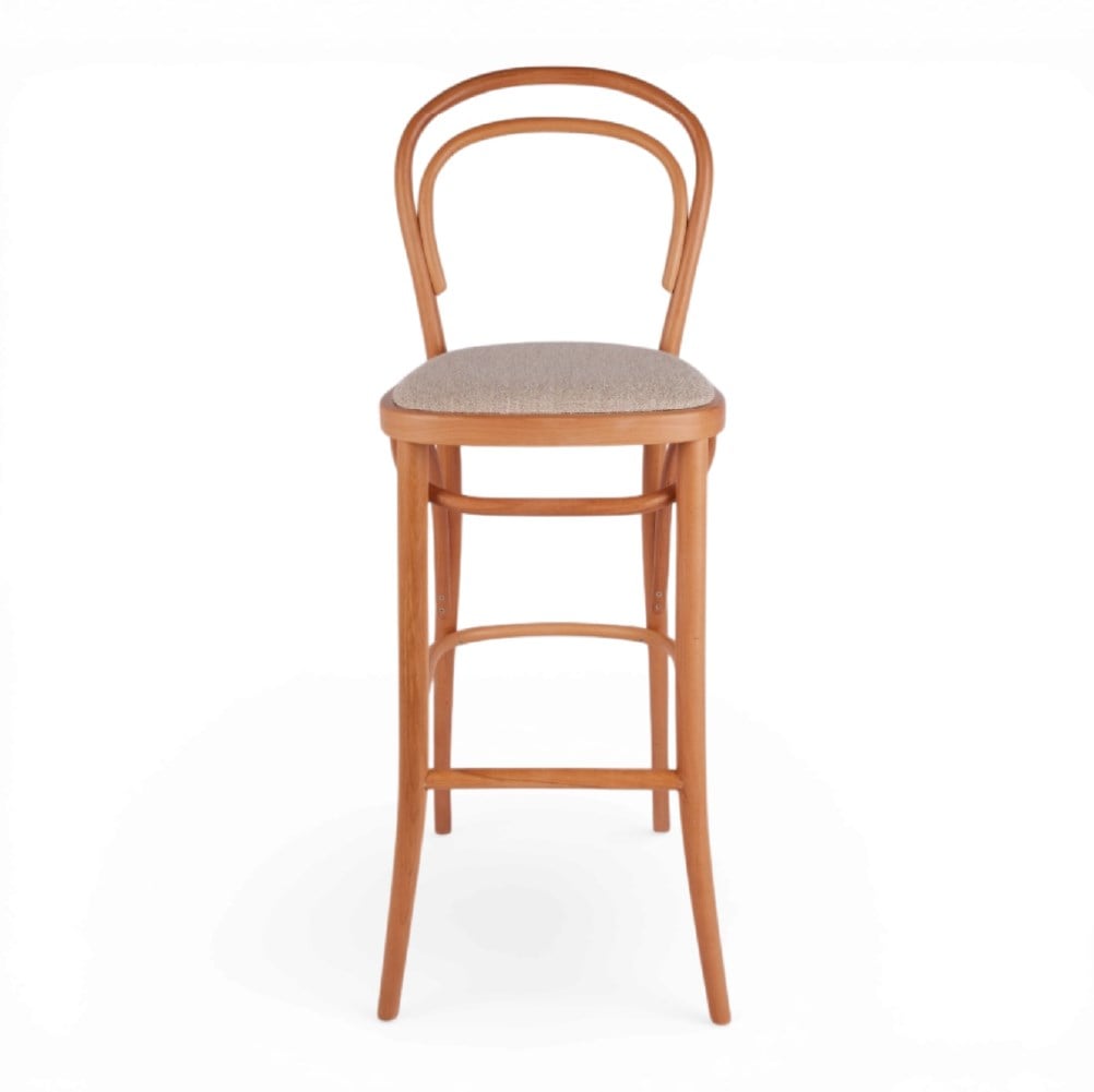 Kastra Olivia Minderli Ahşap Thonet Bar Sandalyesi 