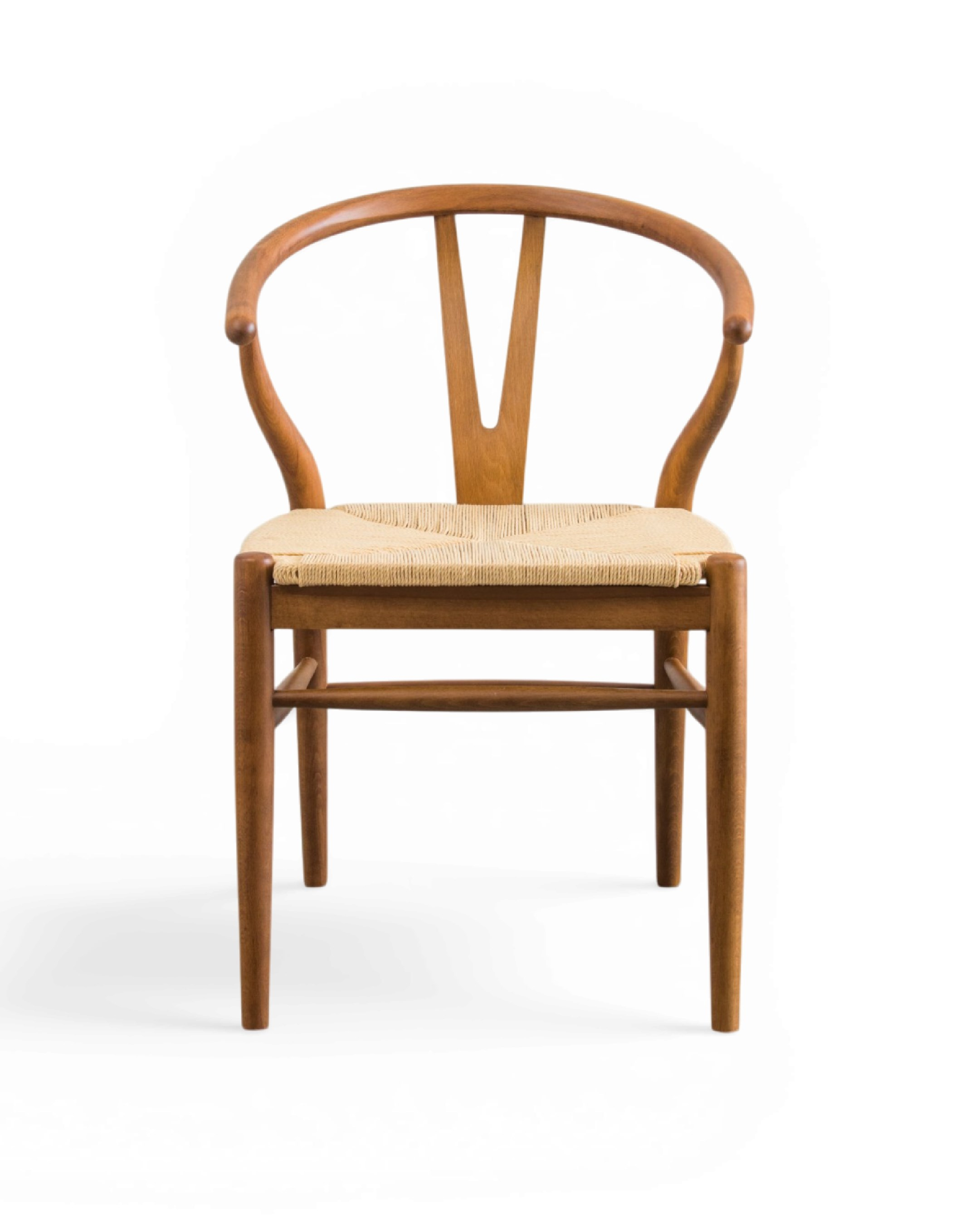 Kastra Wishbone İp Hasır Sandalye - Ceviz 