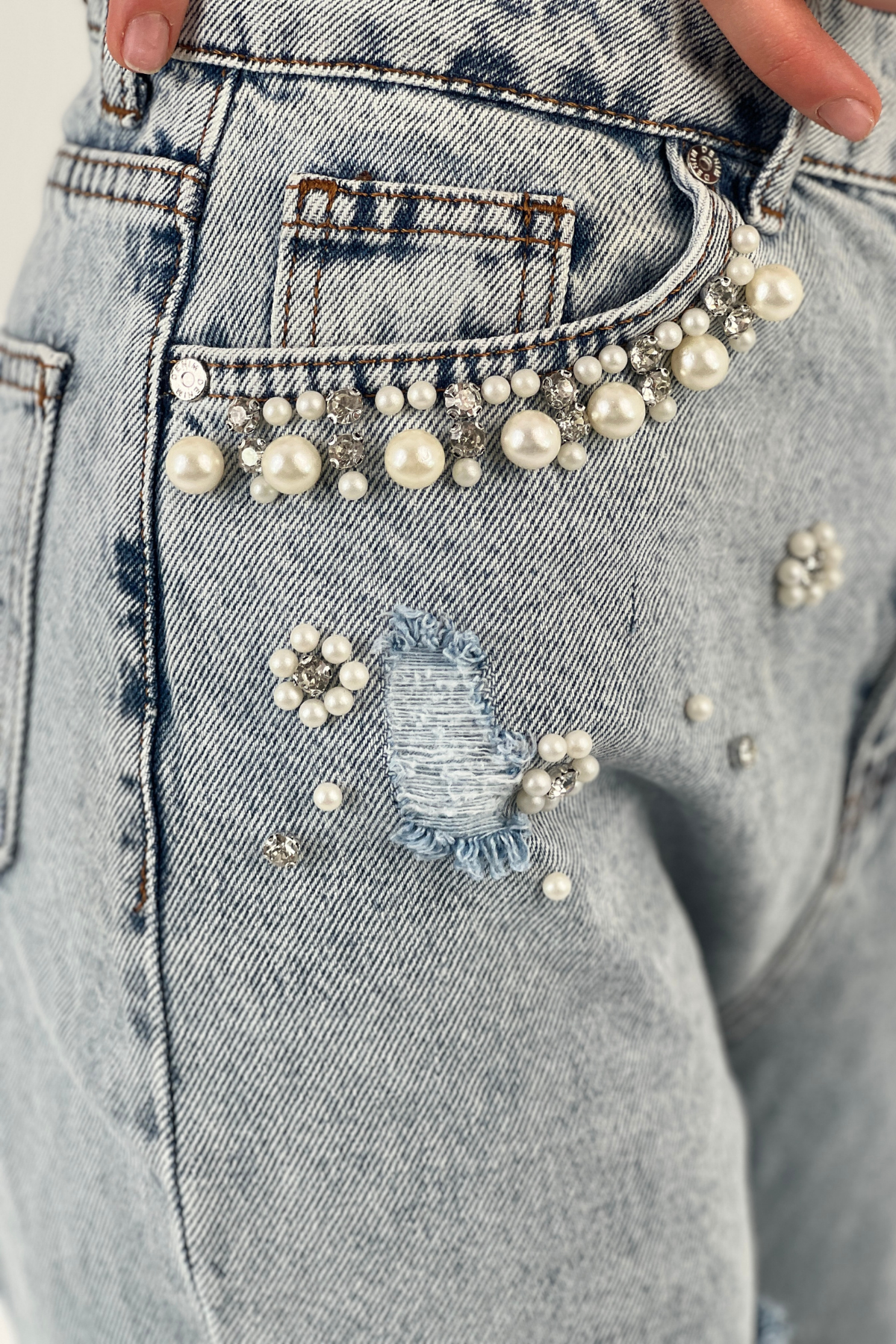 72791-5 LAZERLİ BUZ DENIM PANT DESEN 11-24Y0172791B5A2